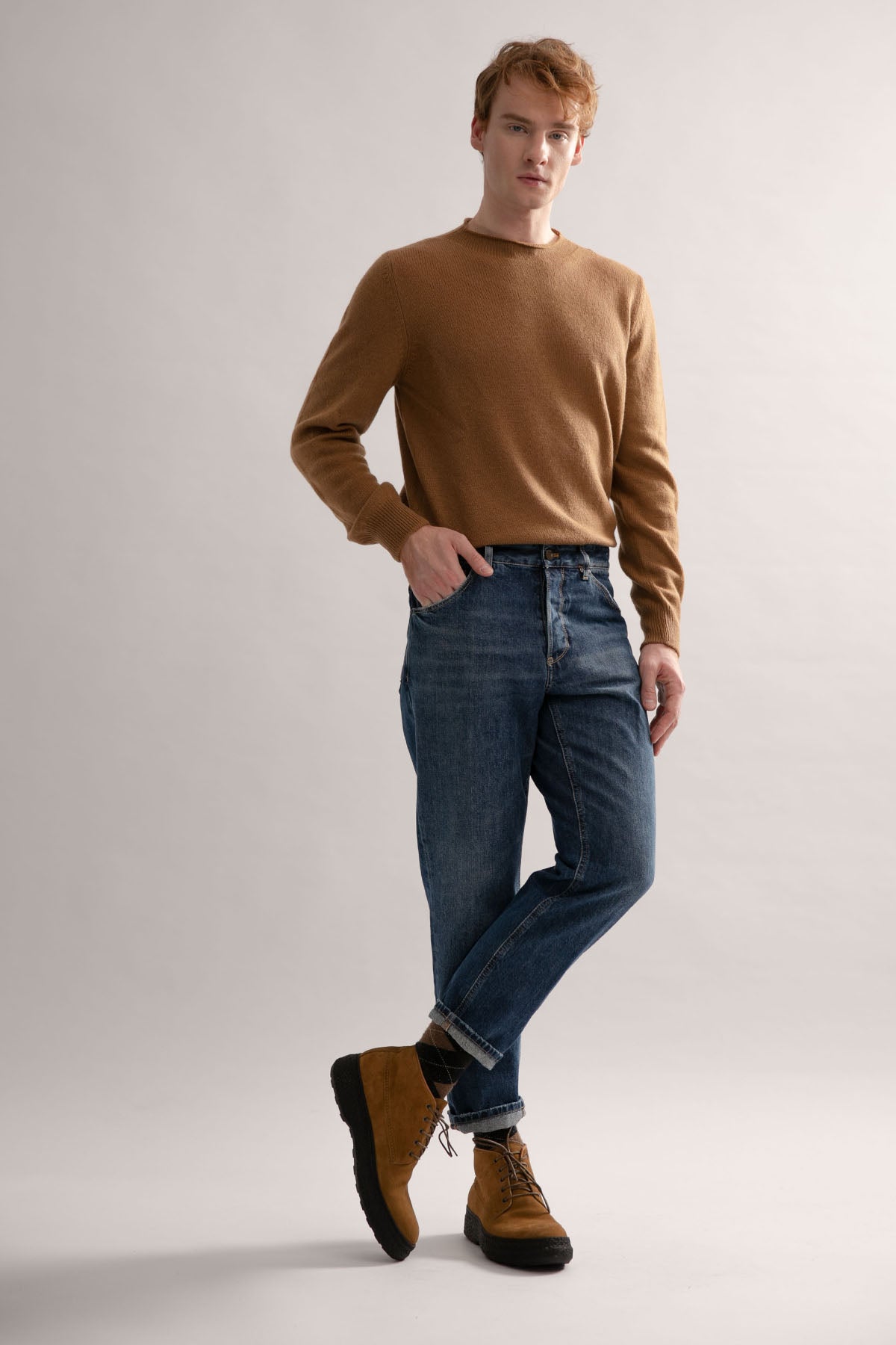 Gran Sasso Yuvarlak Yaka Yün Örgü Triko-Libas Trendy Fashion Store