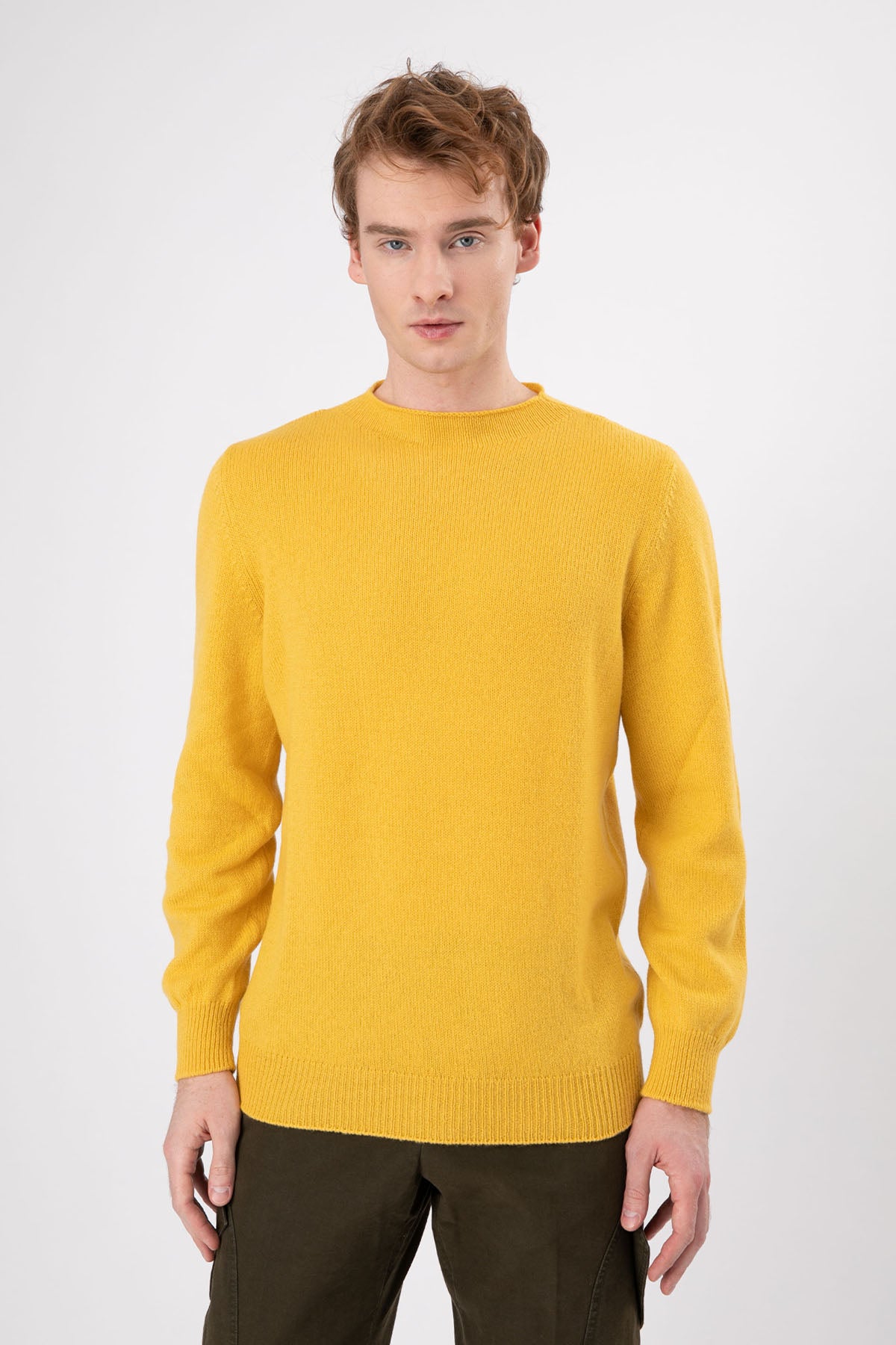 Gran Sasso Yuvarlak Yaka Yün Örgü Triko-Libas Trendy Fashion Store