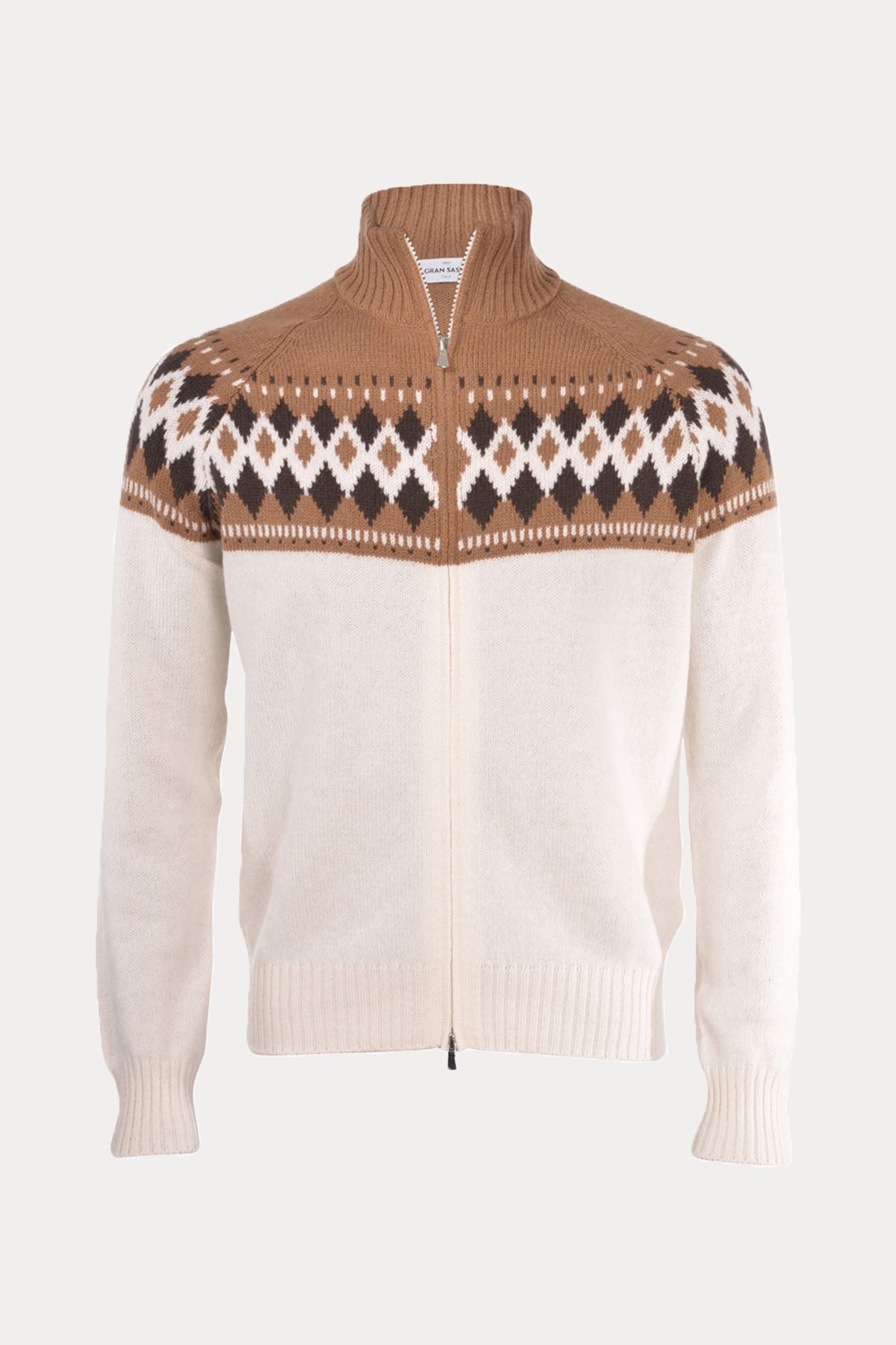 Gran Sasso Dik Yaka Yün Örgü Triko Ceket-Libas Trendy Fashion Store