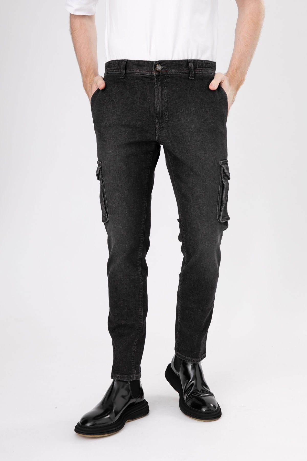 Richard J. Brown Nairobi Slim Fit Kargo Jean Pantolon-Libas Trendy Fashion Store