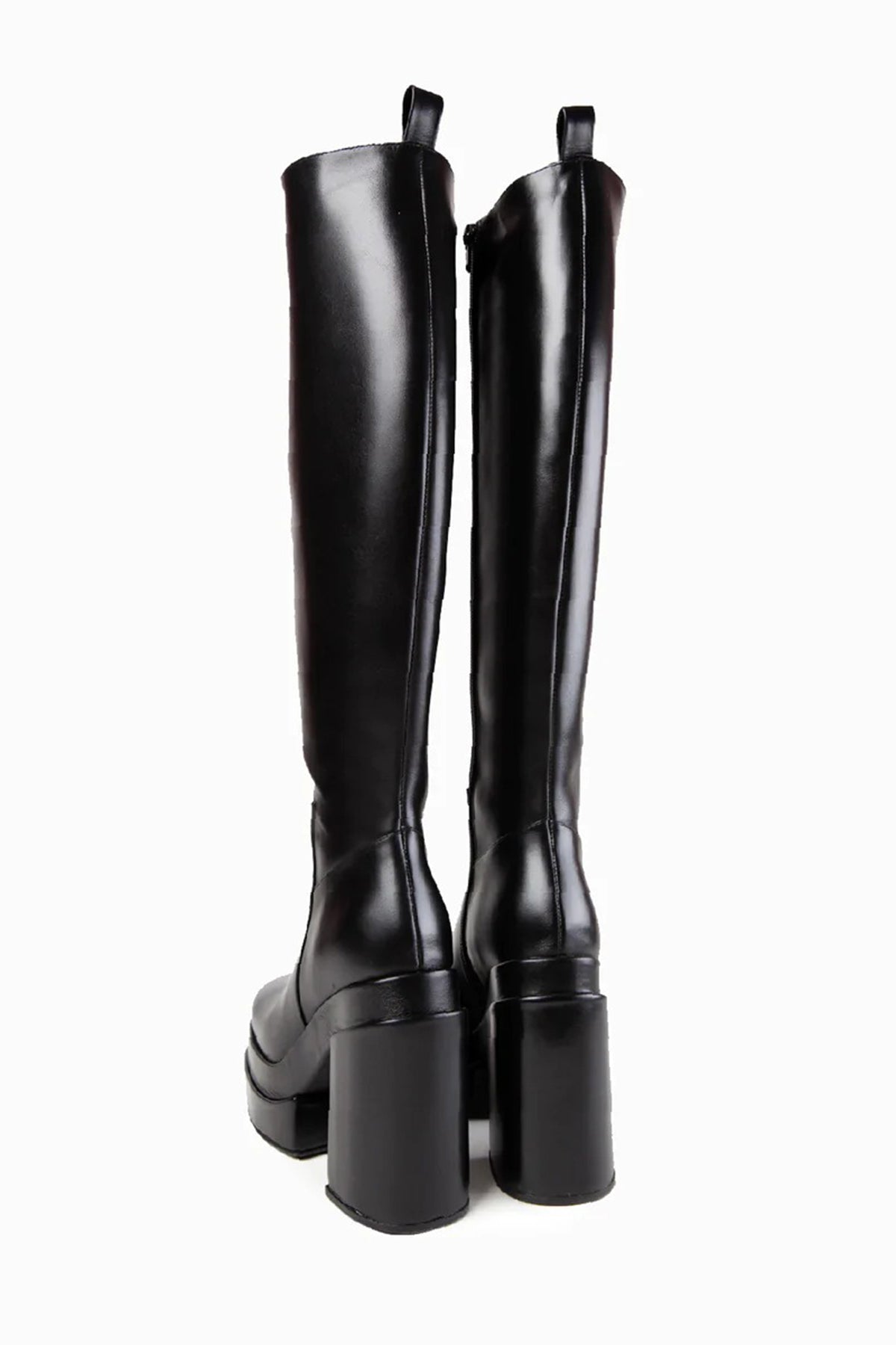 Paloma Barcelo Saul Küt Burun Topuklu Deri Çizme-Libas Trendy Fashion Store