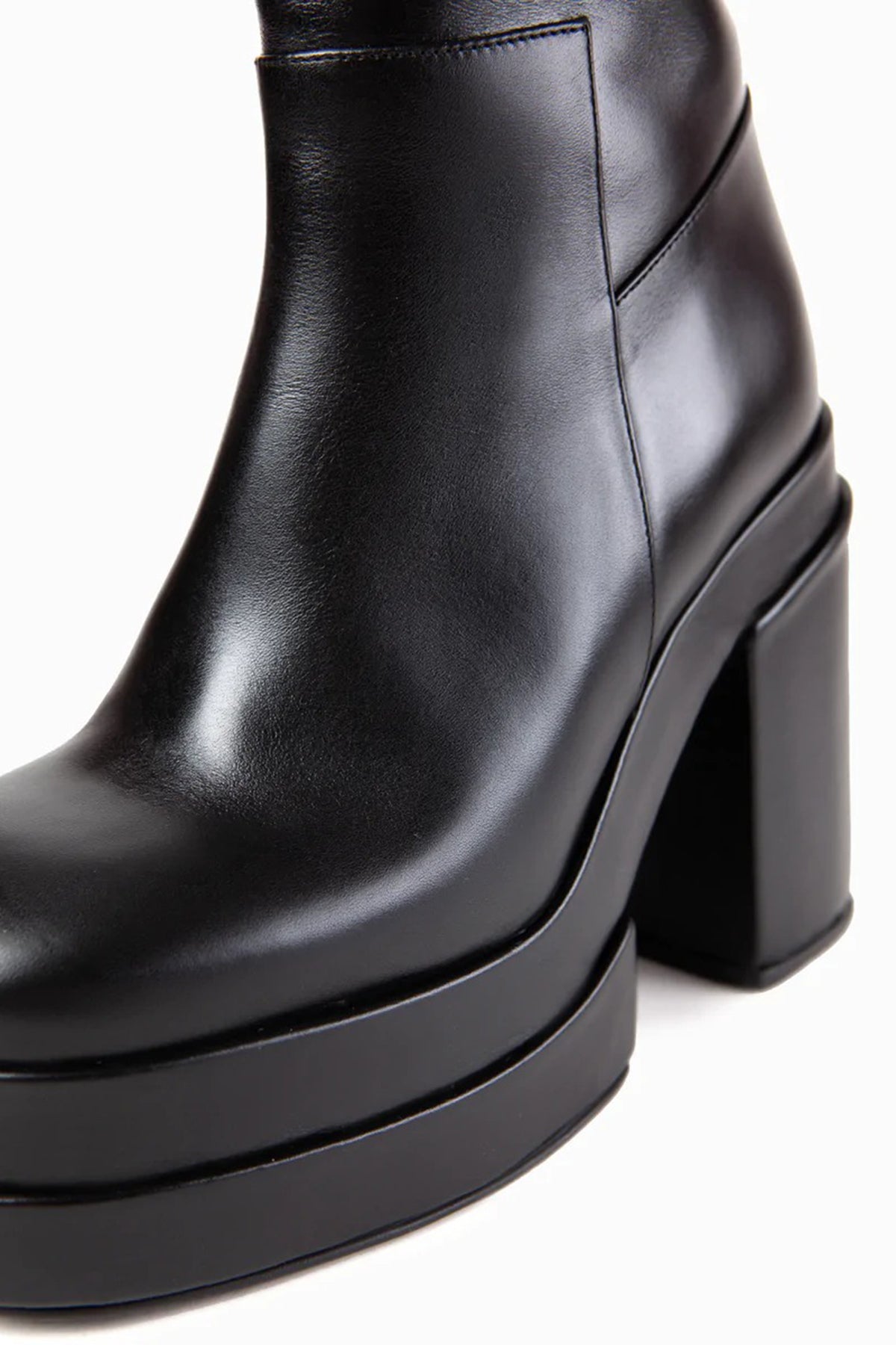 Paloma Barcelo Saul Küt Burun Topuklu Deri Çizme-Libas Trendy Fashion Store