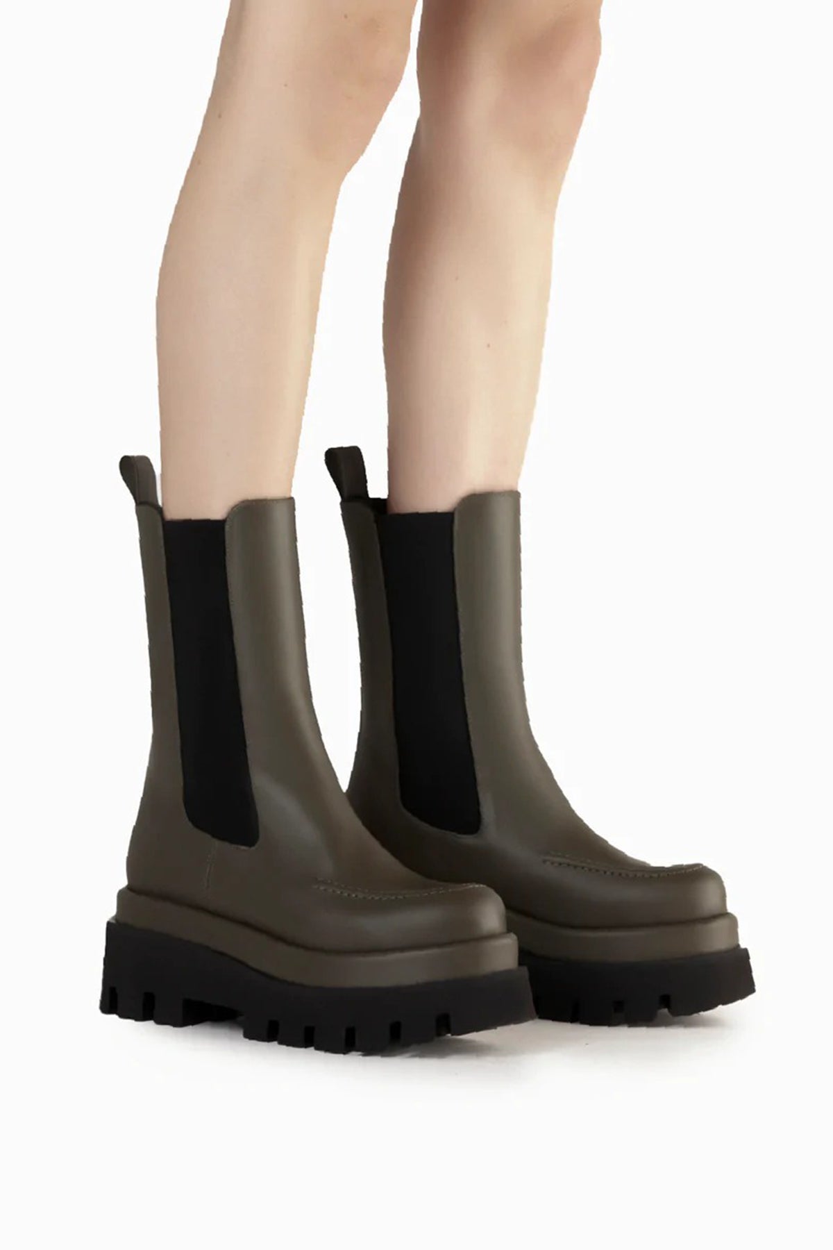 Paloma Barcelo Elian Lastik Bantlı Deri Bot-Libas Trendy Fashion Store