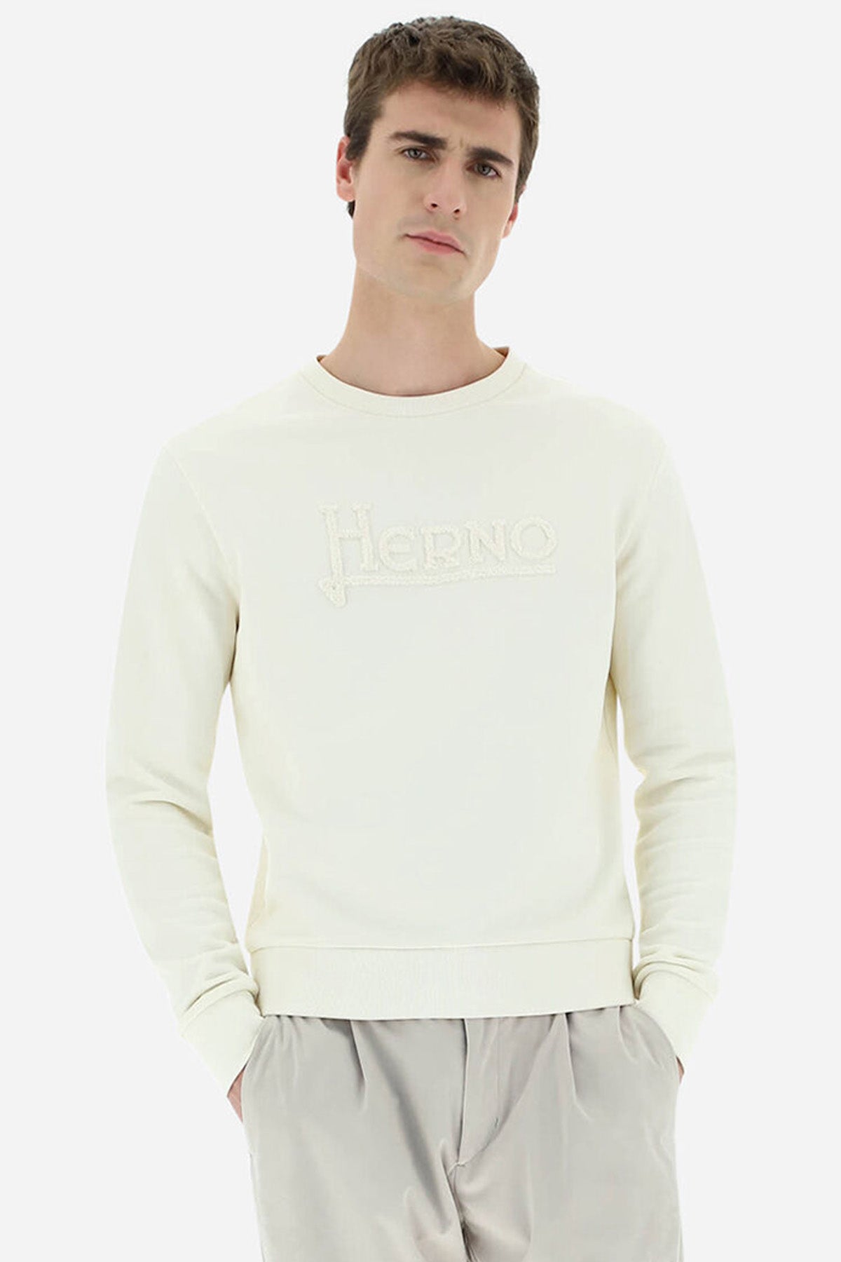 Herno Resort Kabartma Logolu Sweatshirt-Libas Trendy Fashion Store