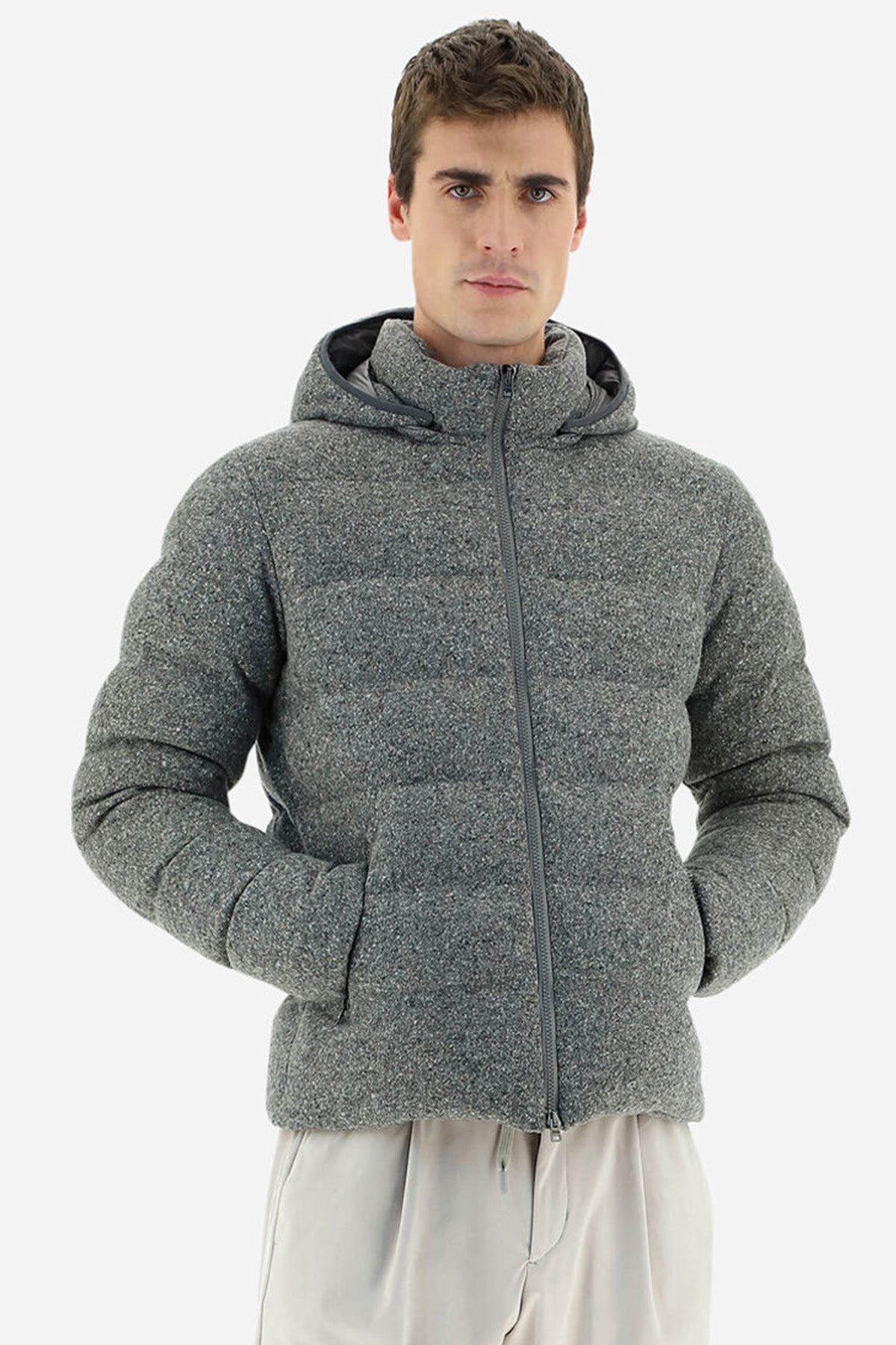 Herno Resort Kapüşonlu Yün Ve İpekli Puffer Mont-Libas Trendy Fashion Store