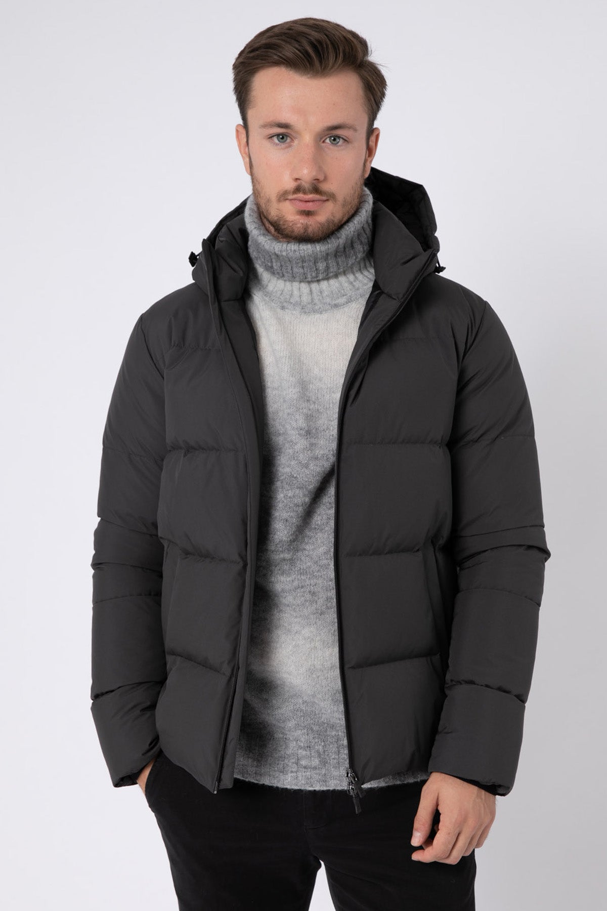 Herno Laminar Kapüşonlu Puffer Mont-Libas Trendy Fashion Store