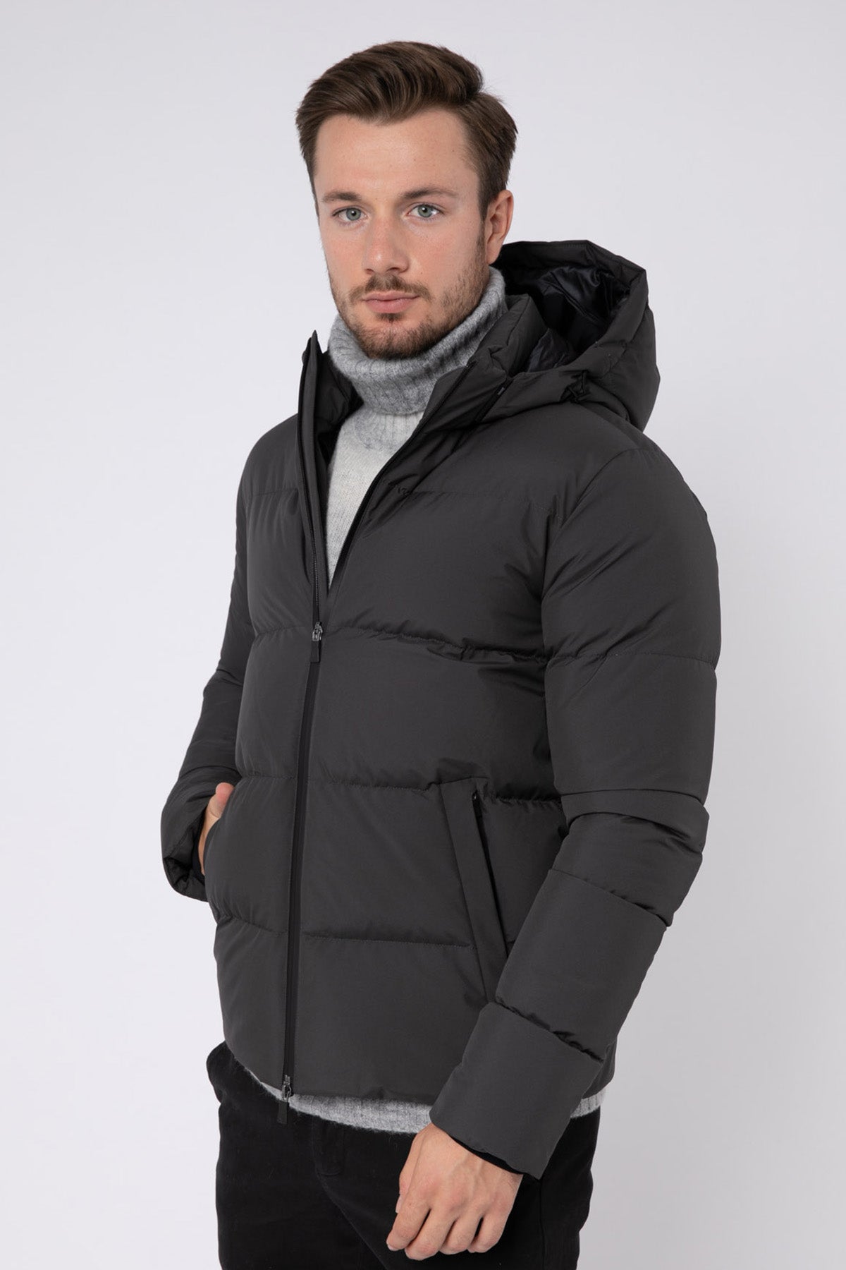 Herno Laminar Kapüşonlu Puffer Mont-Libas Trendy Fashion Store