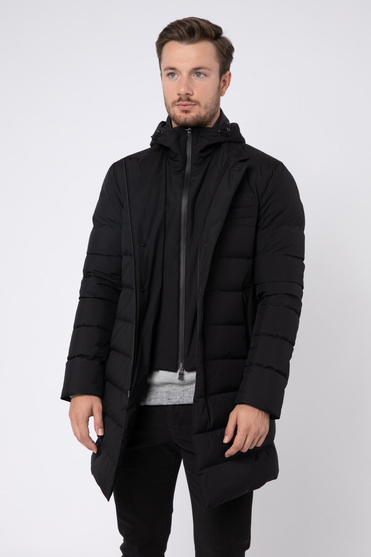 Herno Laminar Demonte İç Yelekli Puffer Kaban-Libas Trendy Fashion Store