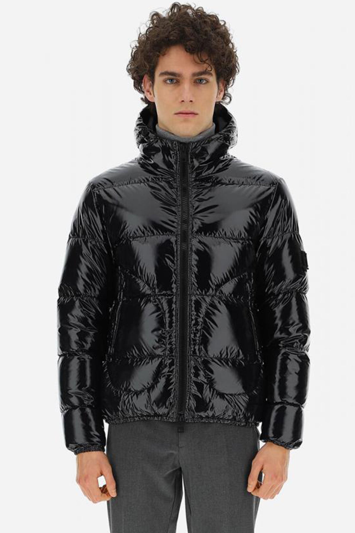 Herno Kapüşonlu Parlak Puffer Mont-Libas Trendy Fashion Store