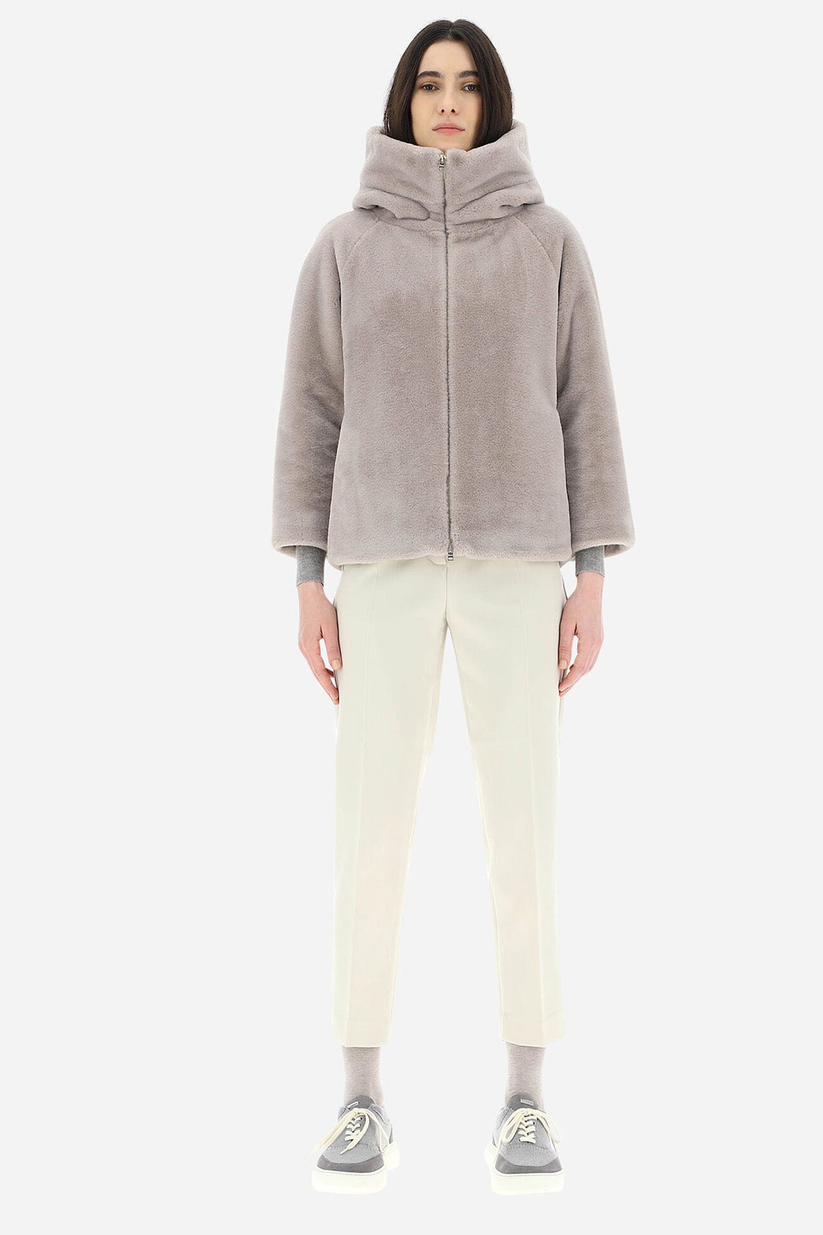 Herno Resort Kapüşonlu Peluş Mont-Libas Trendy Fashion Store