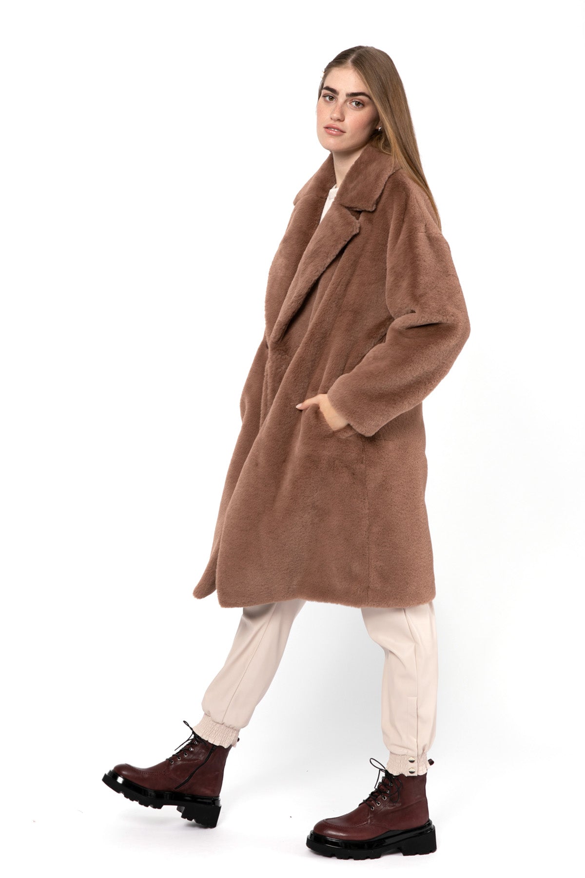 Herno Kruvaze Peluş Manto-Libas Trendy Fashion Store