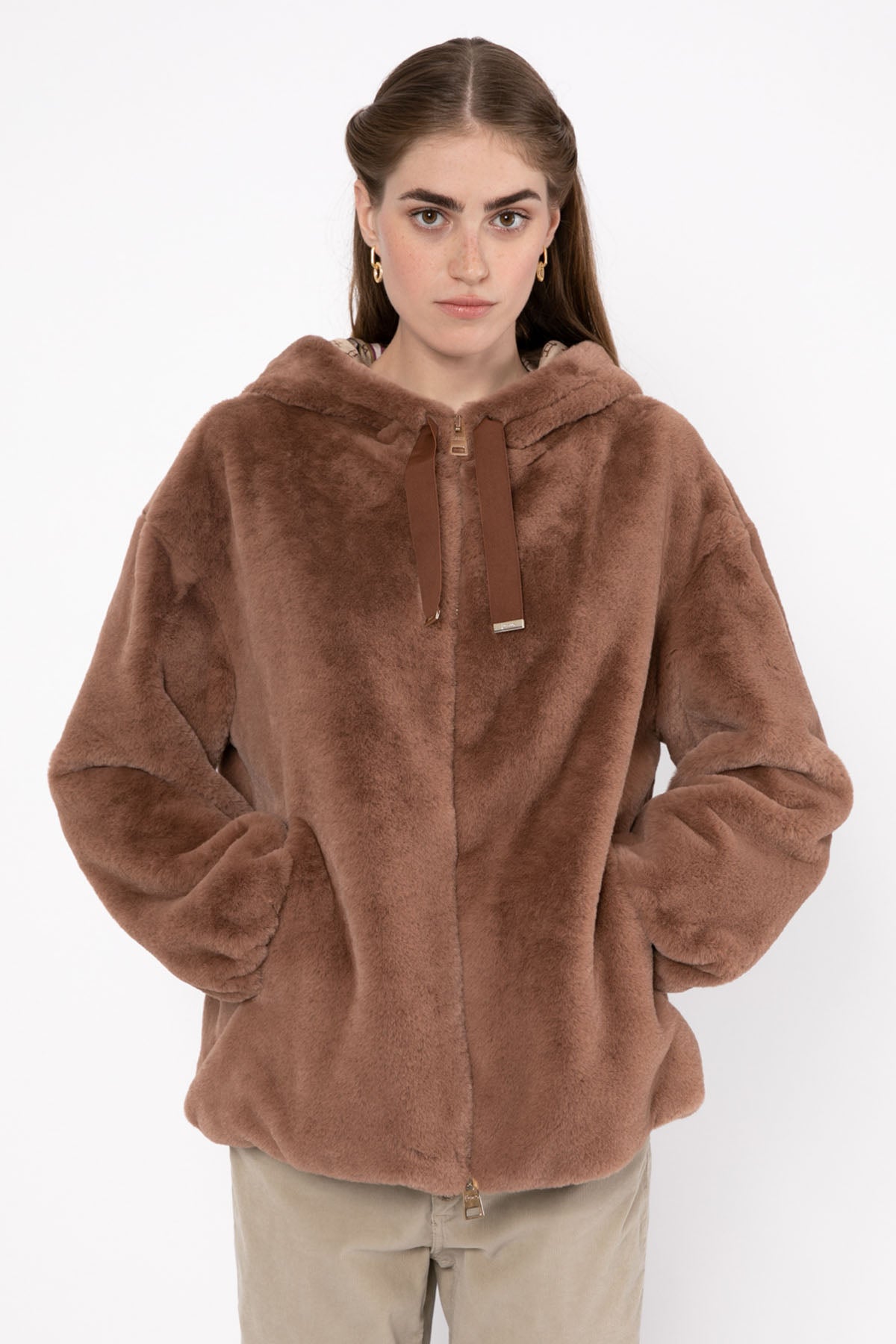 Herno Monogram Astarlı Peluş Mont-Libas Trendy Fashion Store