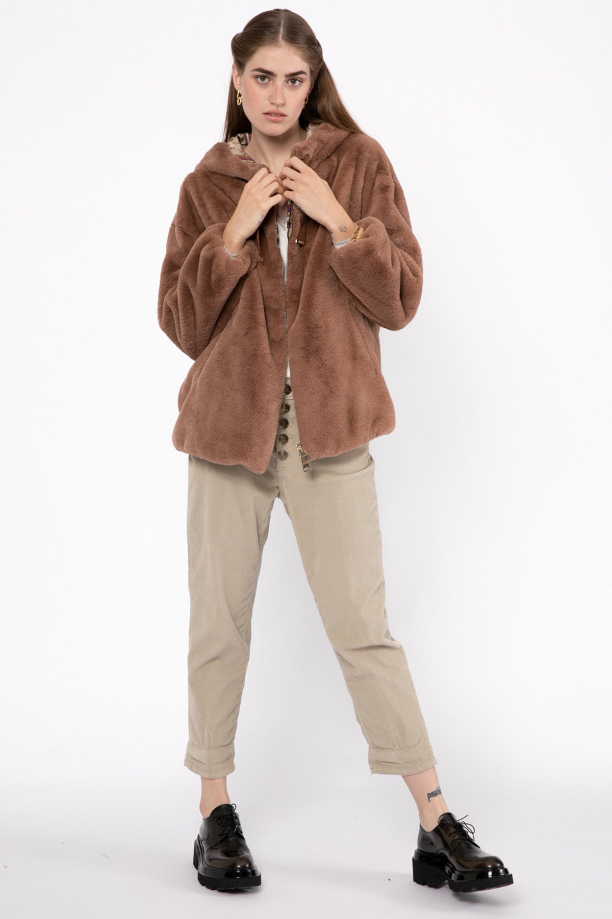 Herno Monogram Astarlı Peluş Mont-Libas Trendy Fashion Store