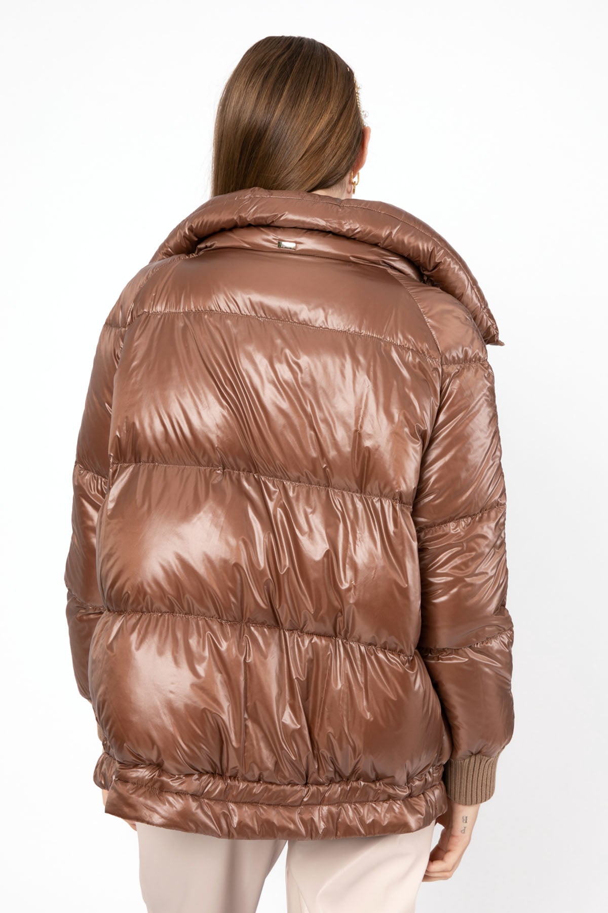 Herno Geniş Kesim Parlak Puffer Mont-Libas Trendy Fashion Store