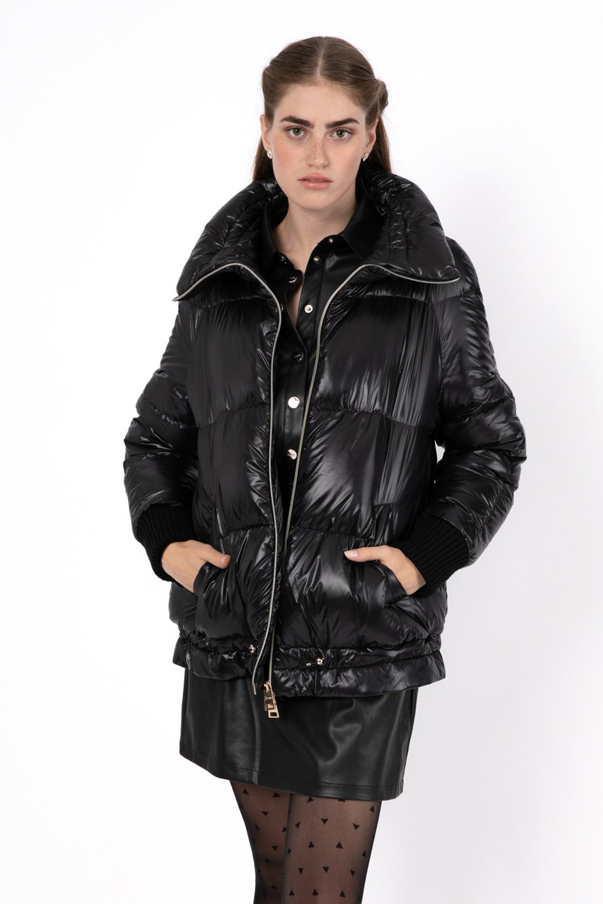 Herno Geniş Kesim Parlak Puffer Mont-Libas Trendy Fashion Store