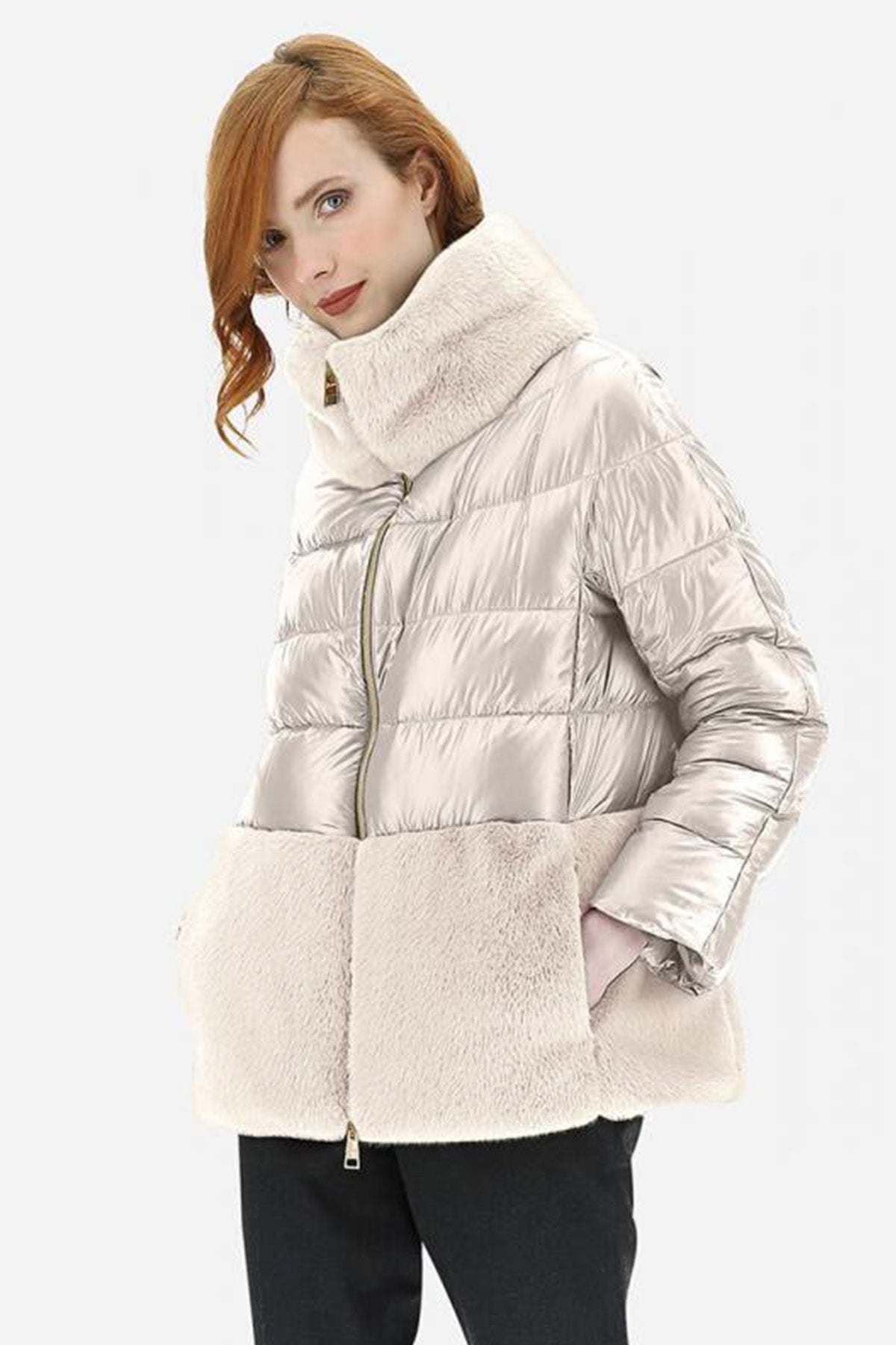 Herno Kürk Detaylı Puffer Mont-Libas Trendy Fashion Store