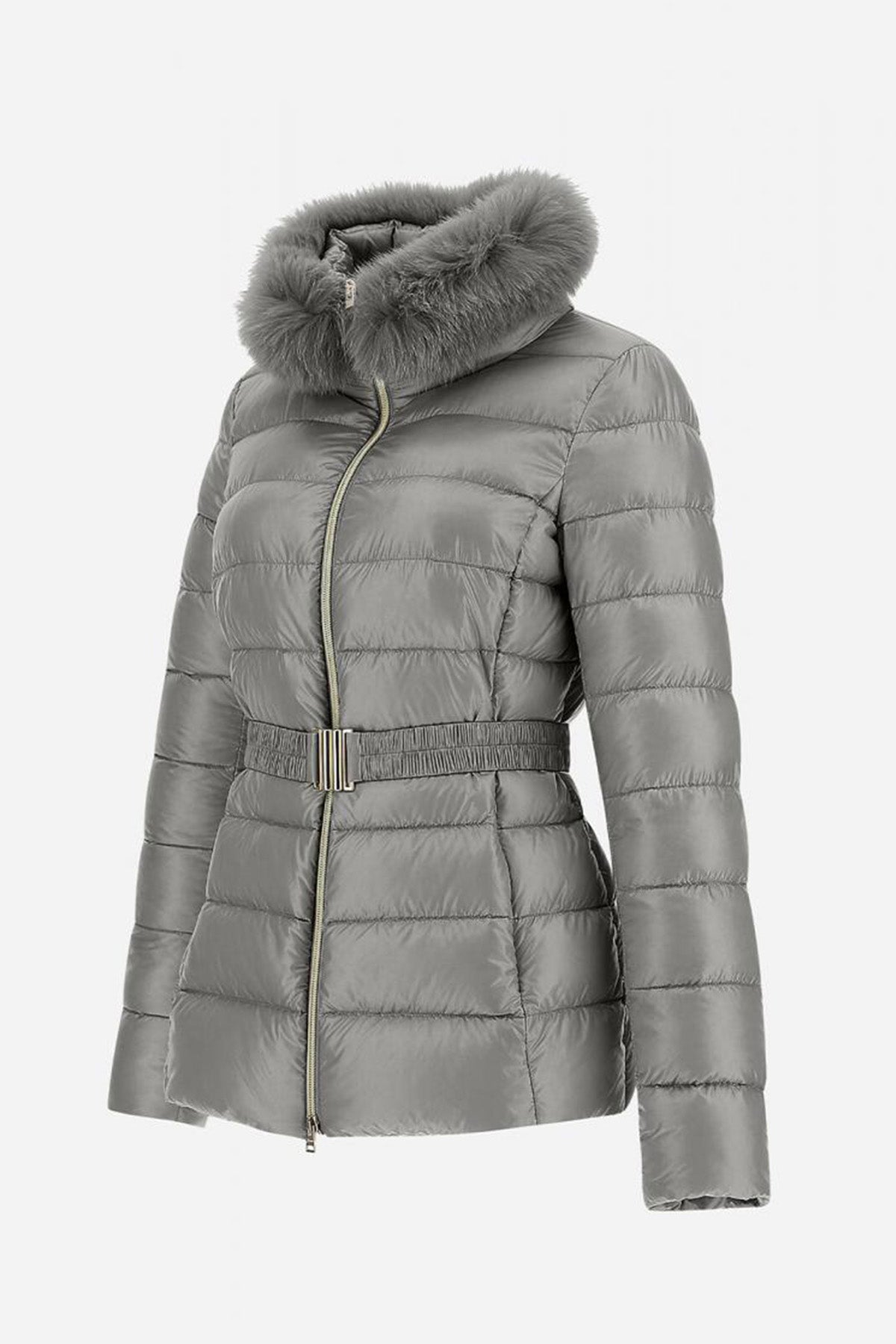 Herno Claudia Kemerli Kürklü Yaka Puffer Mont-Libas Trendy Fashion Store