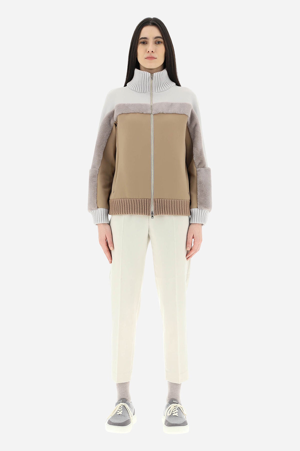 Herno Fermuarlı Triko Ceket-Libas Trendy Fashion Store