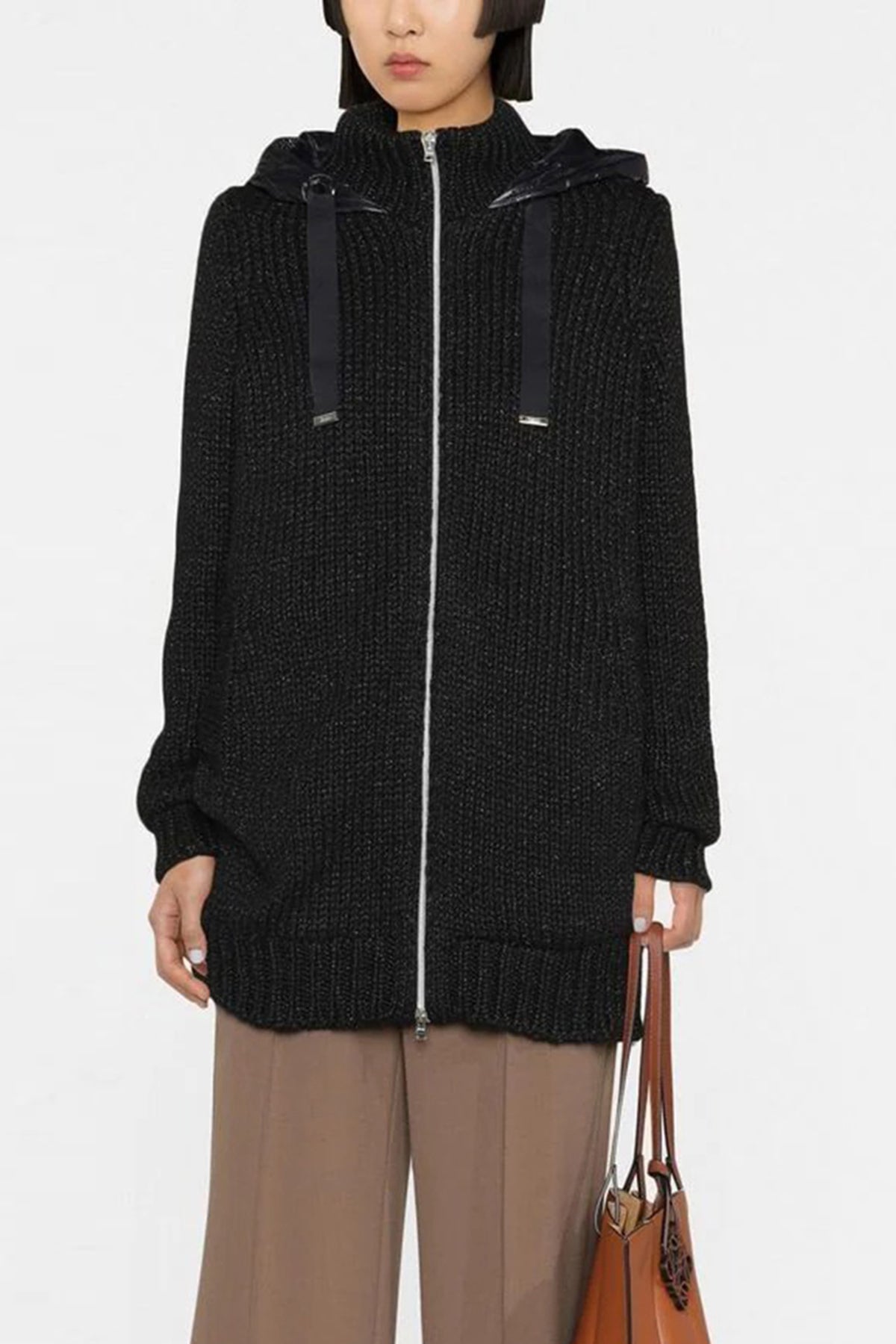 Herno Fermuarlı Triko Ceket-Libas Trendy Fashion Store