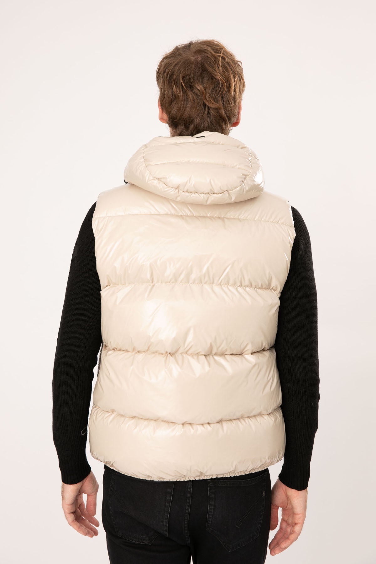 Herno Kapüşonlu Parlak Puffer Yelek-Libas Trendy Fashion Store