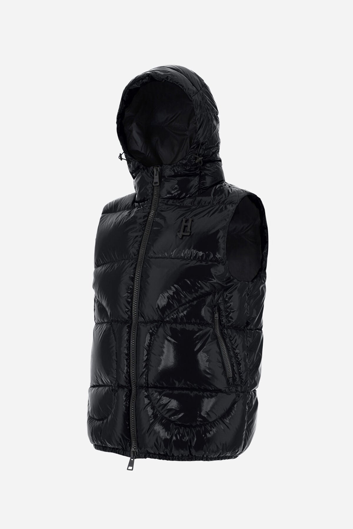 Herno Kapüşonlu Parlak Puffer Yelek-Libas Trendy Fashion Store