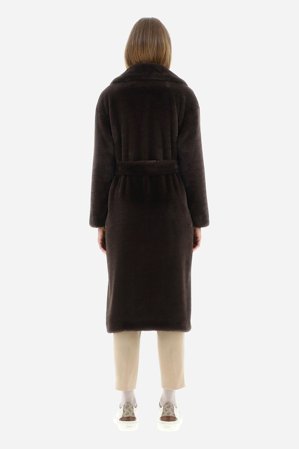 Herno Belden Kuşaklı Peluş Manto-Libas Trendy Fashion Store