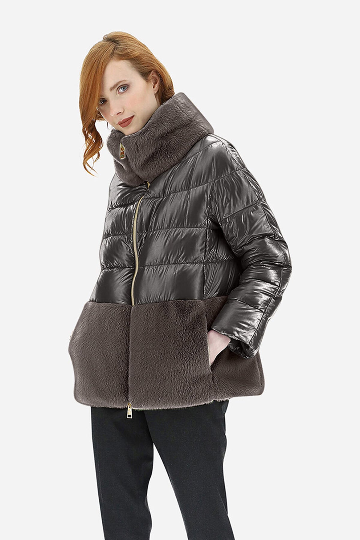 Herno Kürk Detaylı Puffer Mont-Libas Trendy Fashion Store