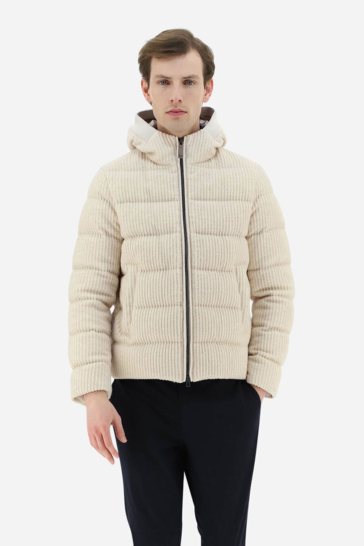 Herno Fitilli Kadife Kapüşonlu Puffer Mont-Libas Trendy Fashion Store