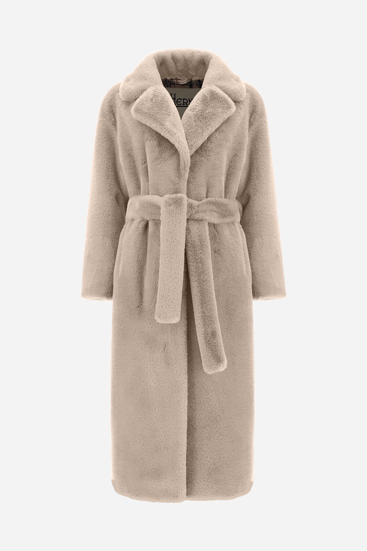 Herno Belden Kuşaklı Peluş Manto-Libas Trendy Fashion Store