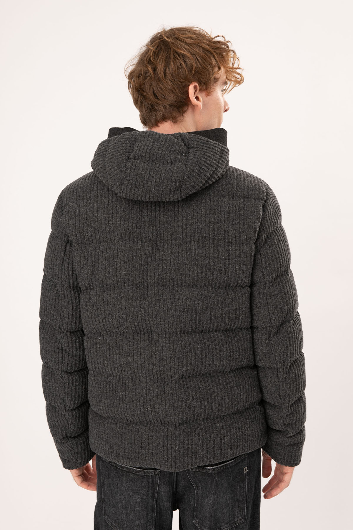 Herno Kapüşonlu Yün Puffer Mont-Libas Trendy Fashion Store