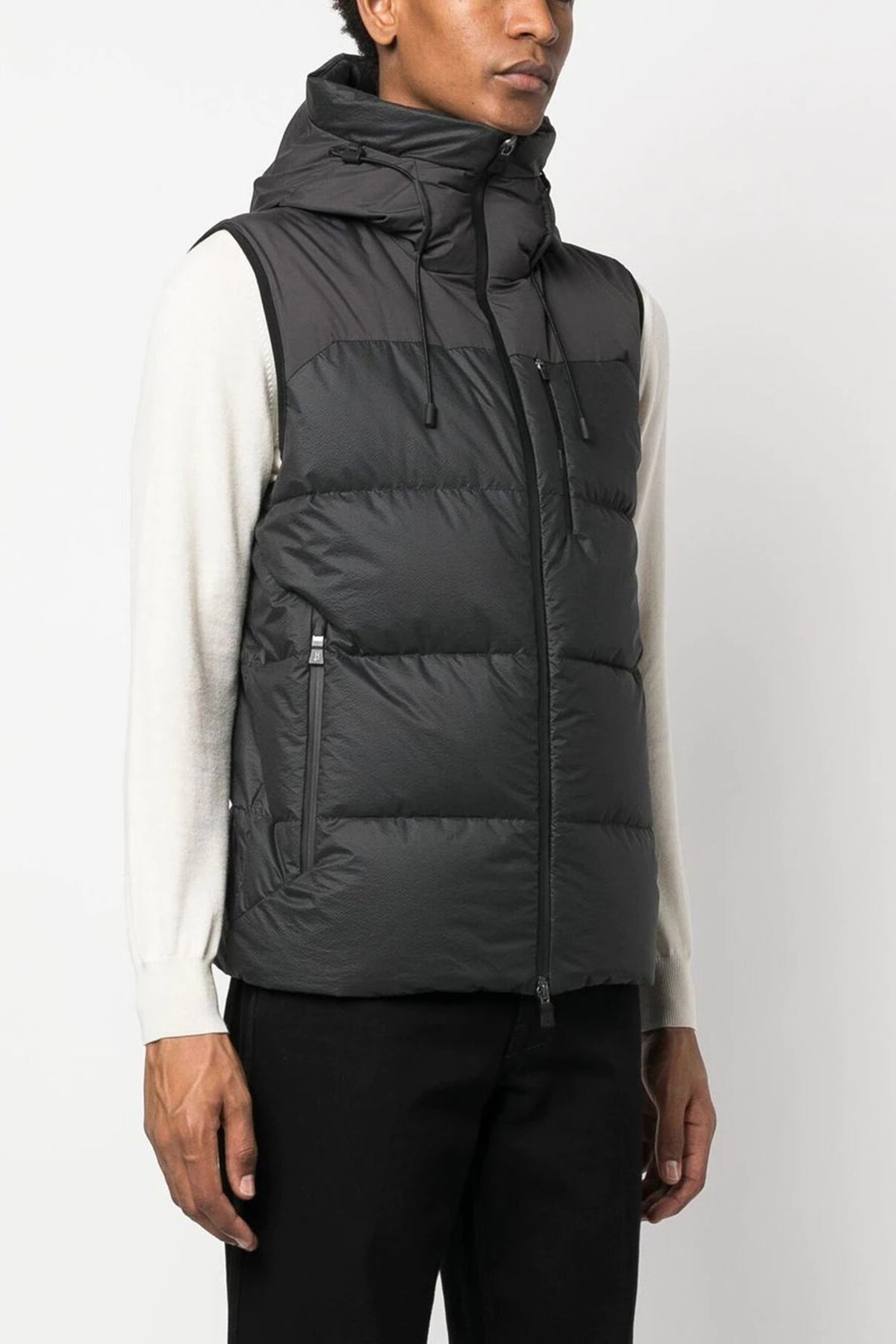 Herno Laminar Kapüşonlu Puffer Yelek-Libas Trendy Fashion Store