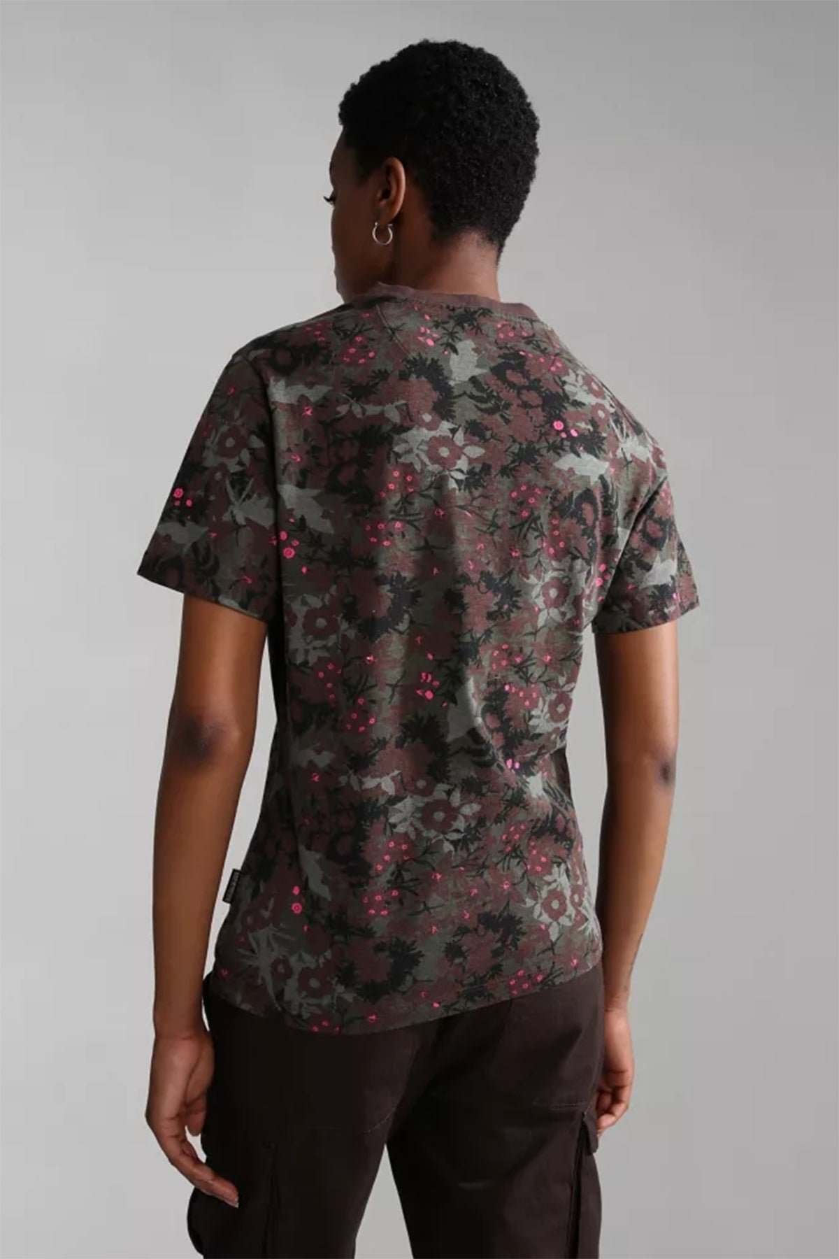 Napapijri Çiçek Desenli T-shirt-Libas Trendy Fashion Store