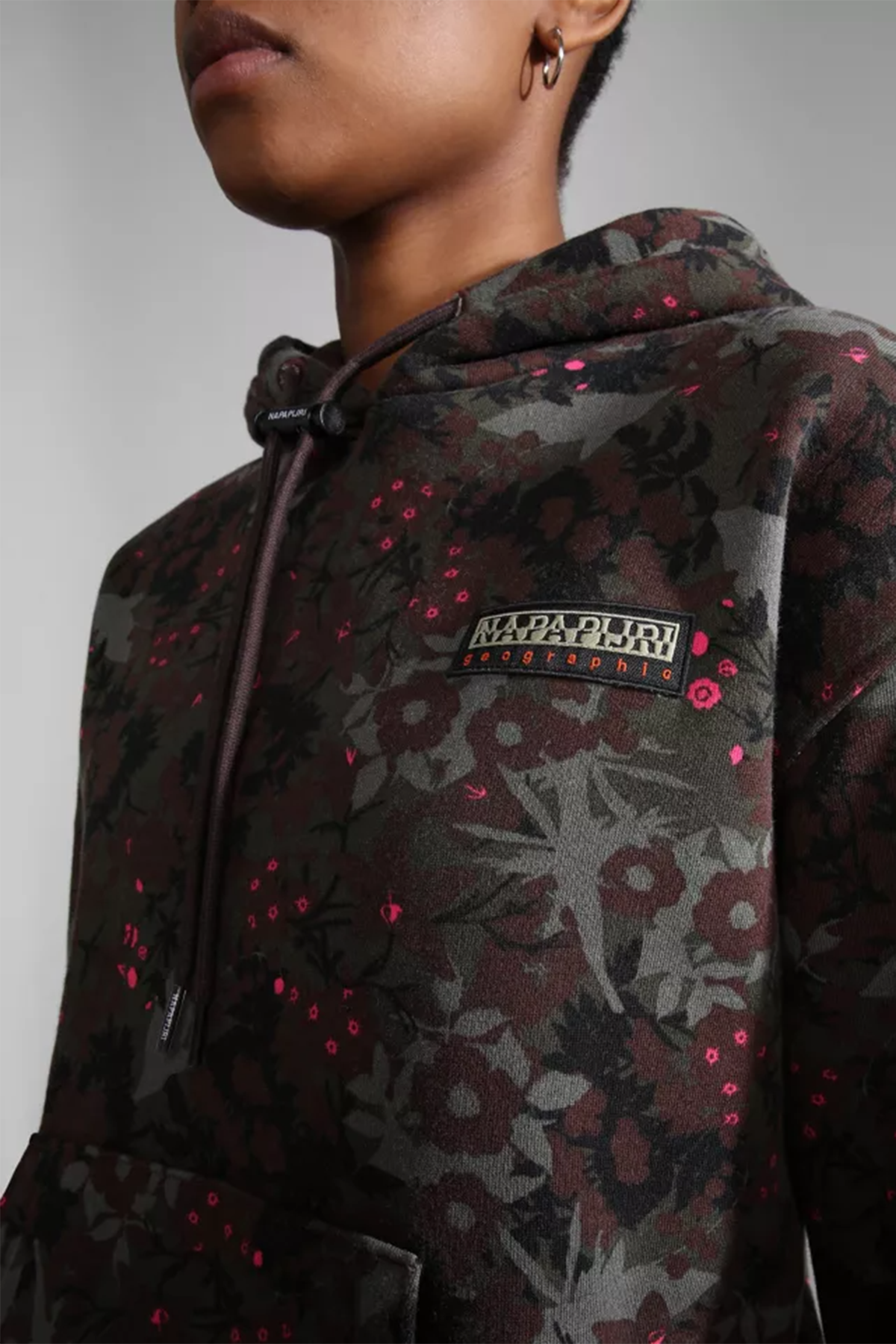 Napapijri Çiçek Desenli Kapüşonlu Sweatshirt-Libas Trendy Fashion Store