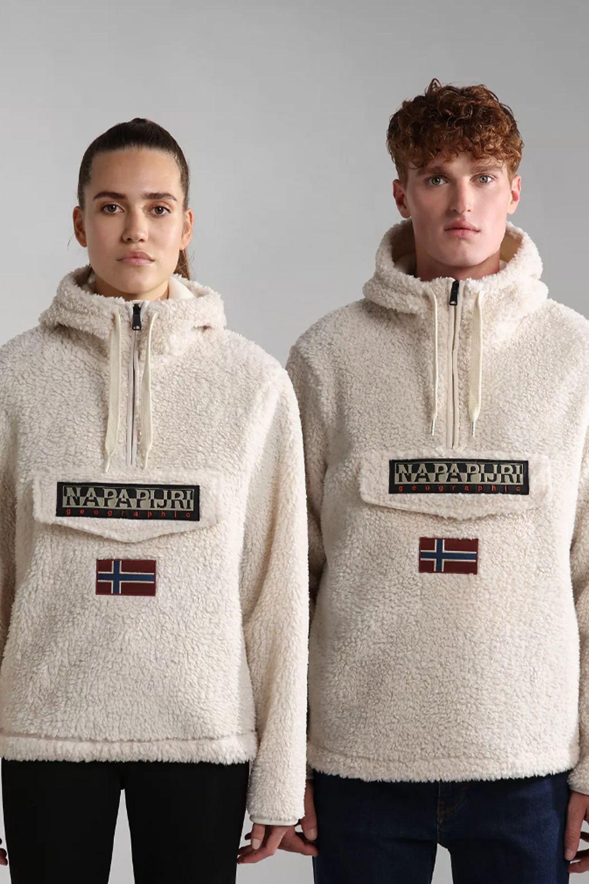 Napapijri Burgee Kanguru Cepli Kapüşonlu Unisex Polar Sweatshirt-Libas Trendy Fashion Store