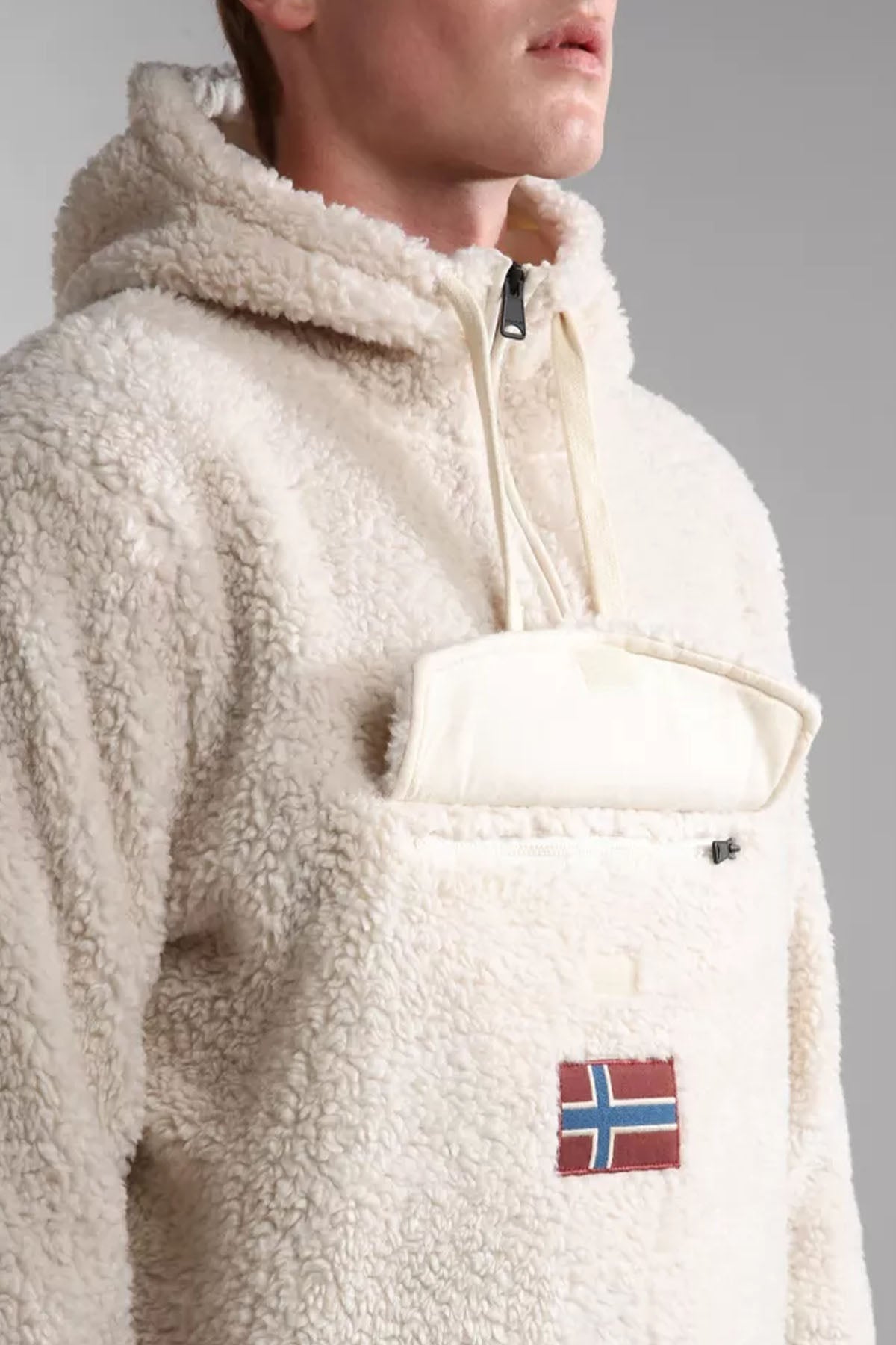 Napapijri Burgee Kanguru Cepli Kapüşonlu Unisex Polar Sweatshirt-Libas Trendy Fashion Store