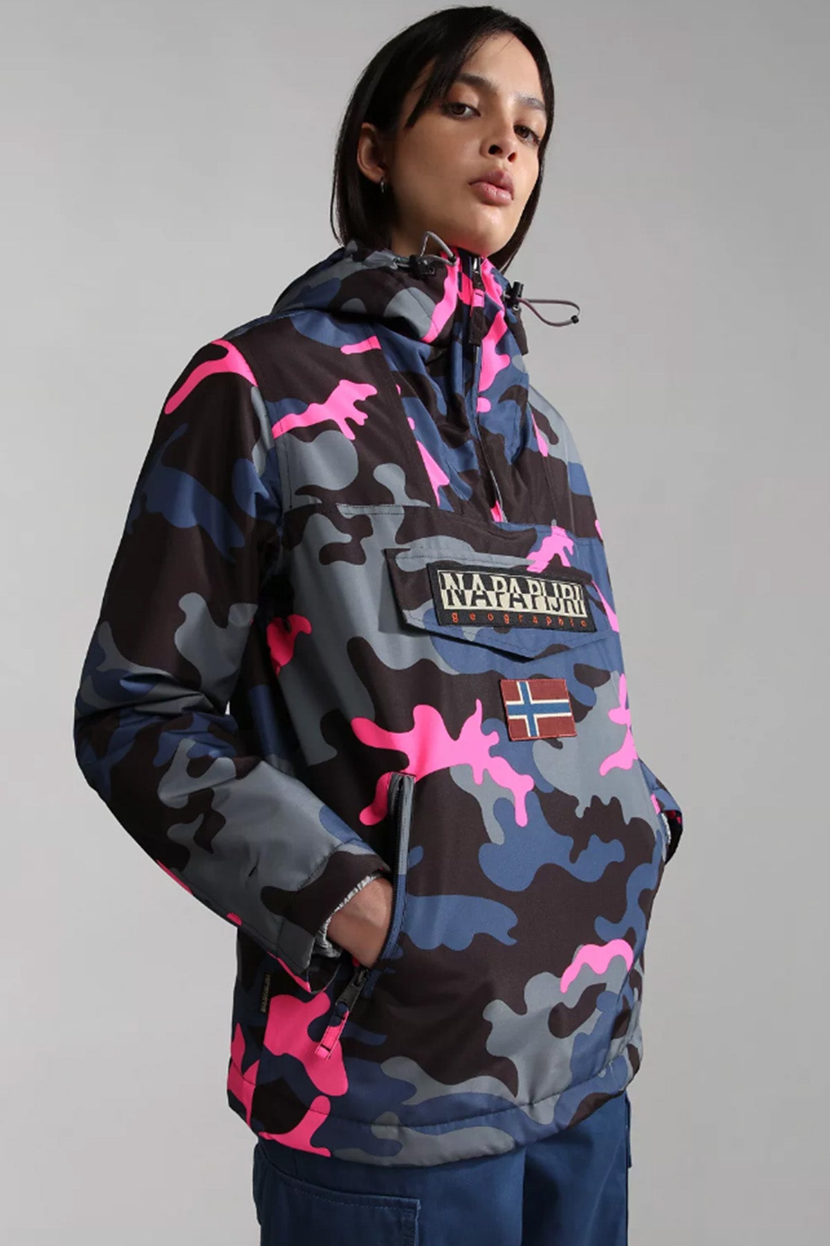 Napapijri Rainforest Kanguru Cepli Kamuflaj Anorak Mont-Libas Trendy Fashion Store