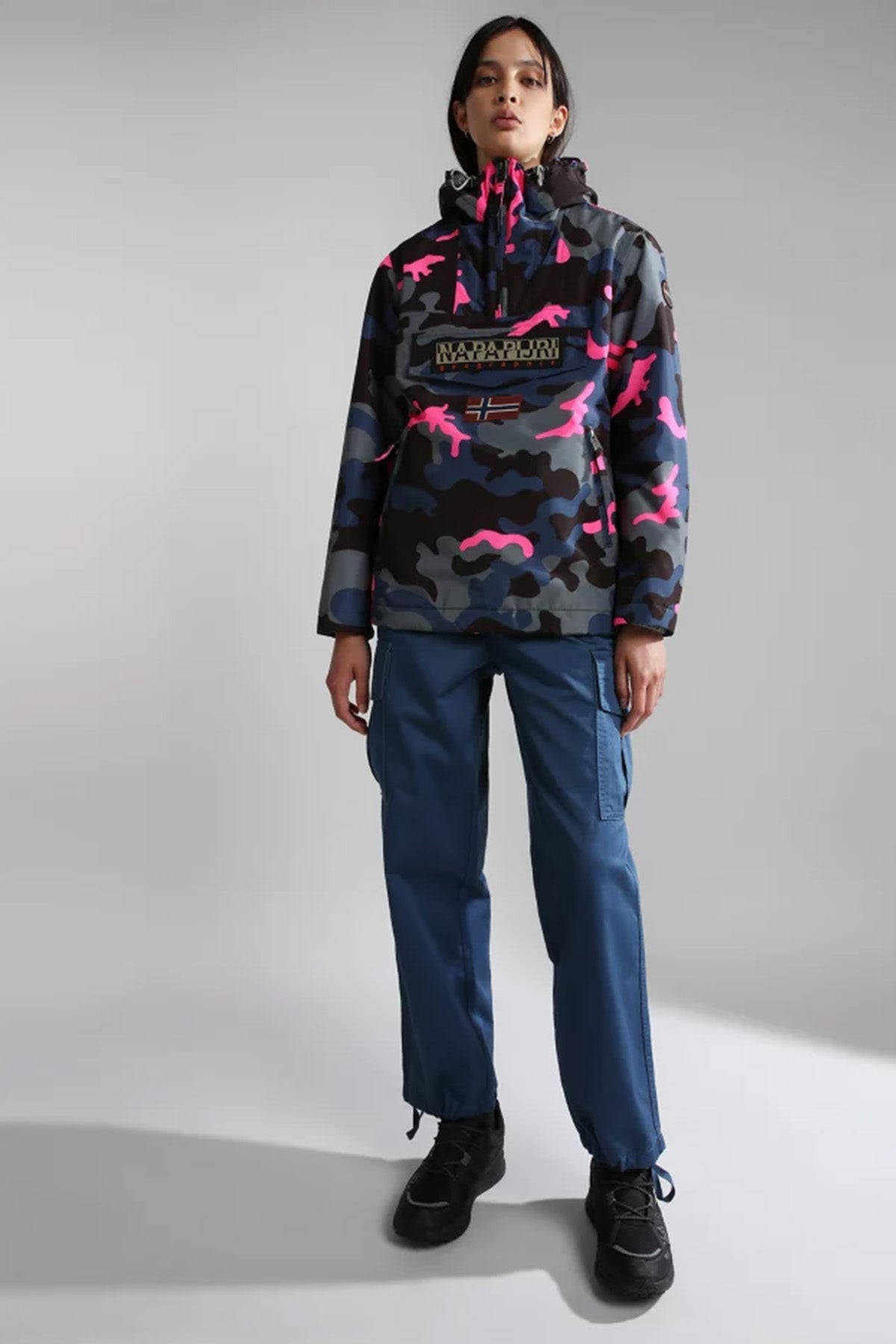 Napapijri Rainforest Kanguru Cepli Kamuflaj Anorak Mont-Libas Trendy Fashion Store