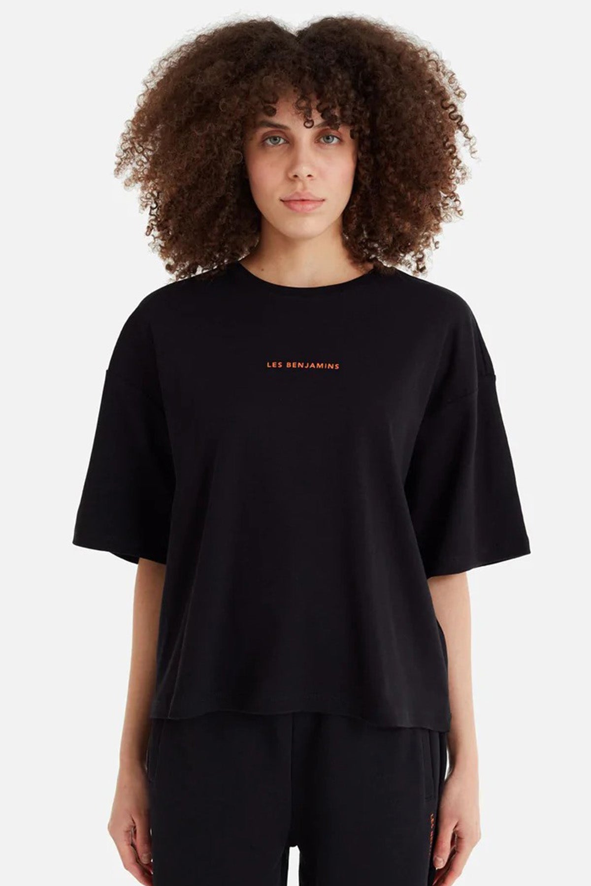 Les Benjamins Logolu Geniş Kesim T-shirt-Libas Trendy Fashion Store