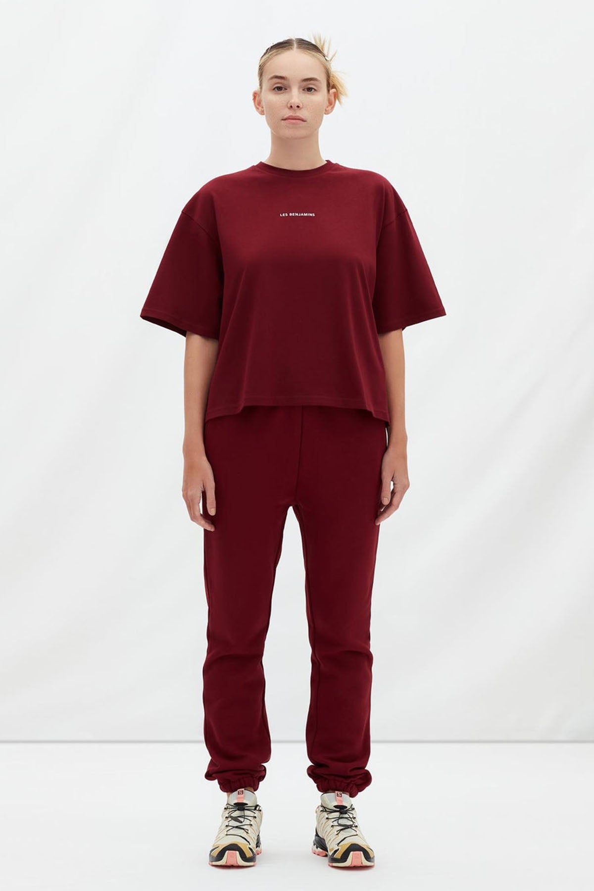 Les Benjamins Geniş Kesim Logolu Crop T-shirt-Libas Trendy Fashion Store