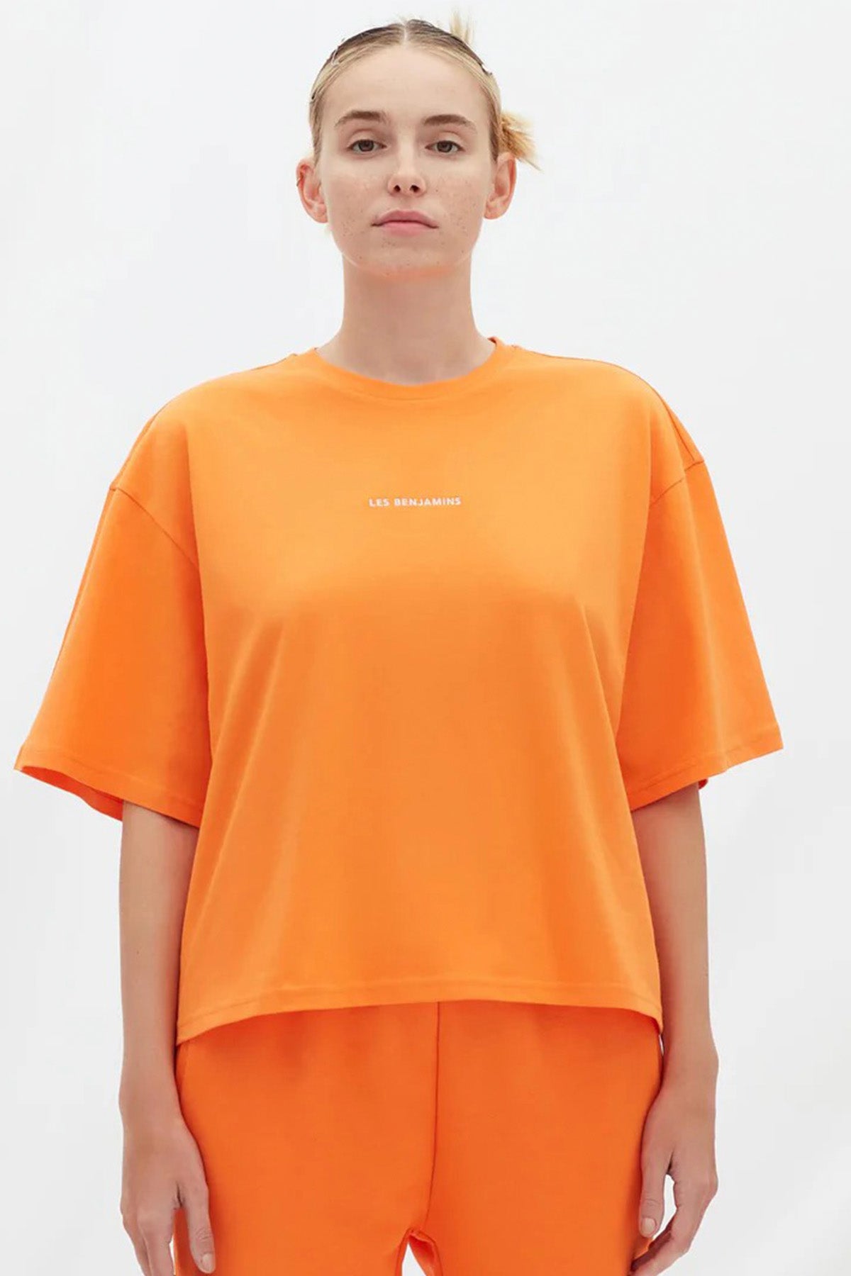 Les Benjamins Geniş Kesim Logolu Crop T-shirt-Libas Trendy Fashion Store