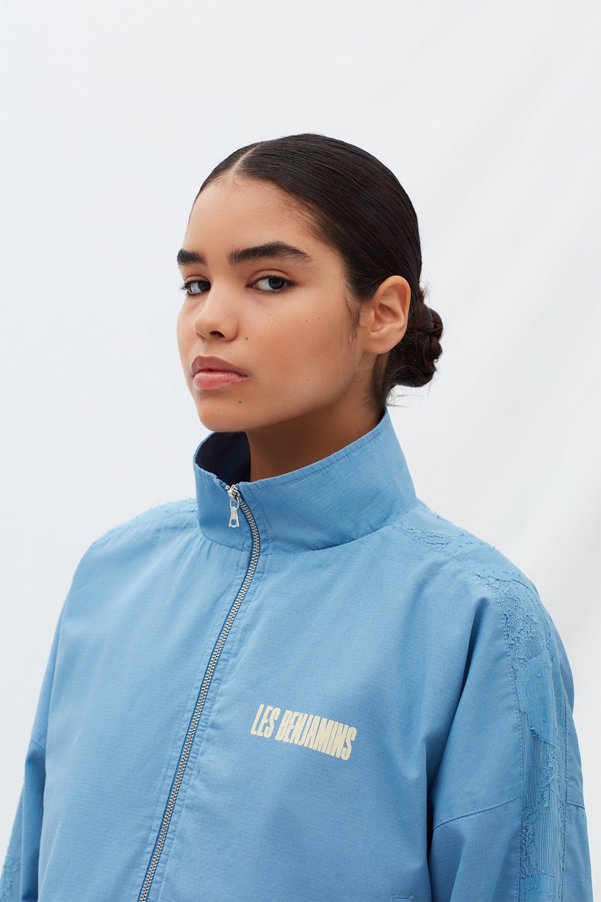 Les Benjamins Geniş Kesim Fermuarlı Crop Ceket-Libas Trendy Fashion Store