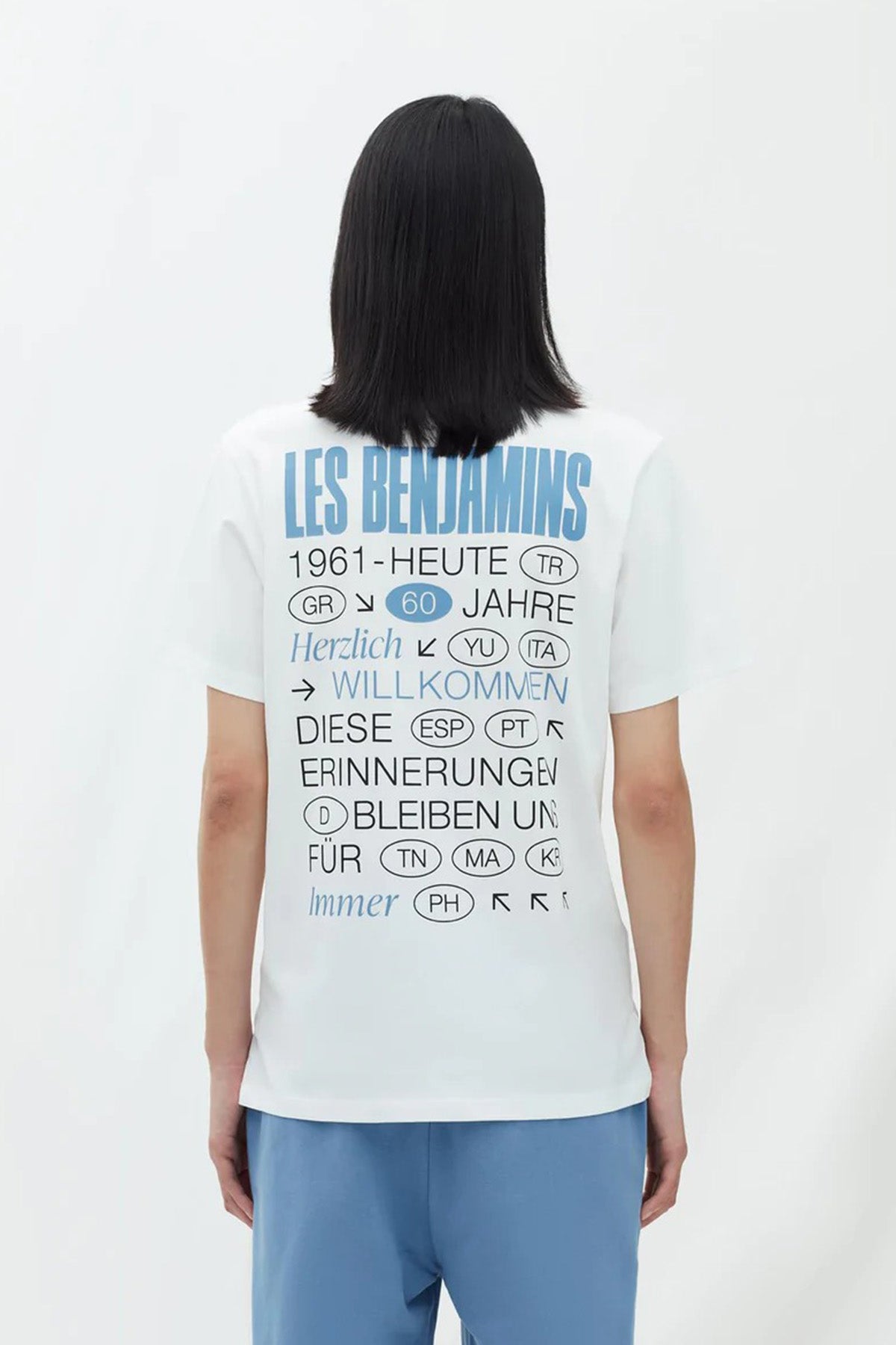 Les Benjamins Yuvarlak Yaka Logolu T-shirt-Libas Trendy Fashion Store