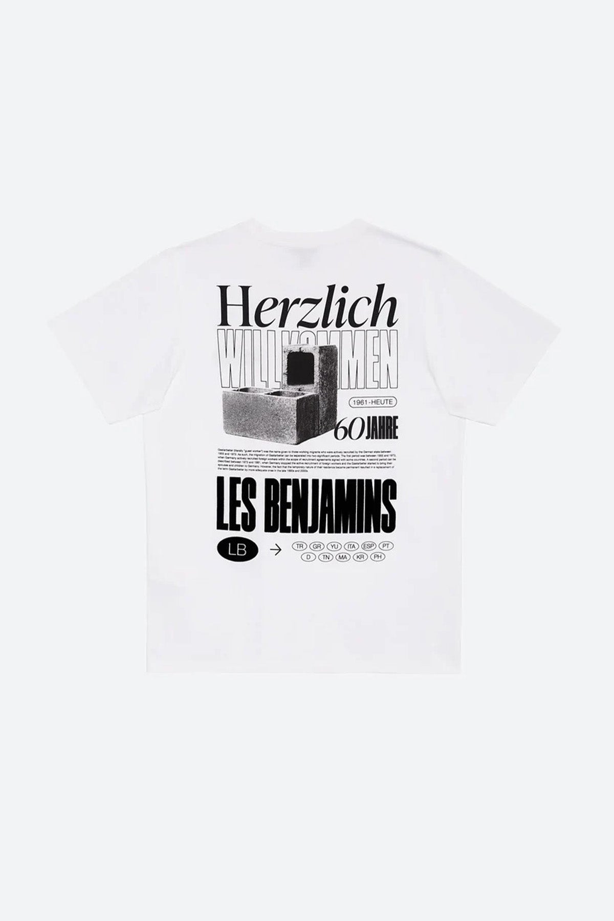 Les Benjamins Yuvarlak Yaka Logolu T-shirt-Libas Trendy Fashion Store