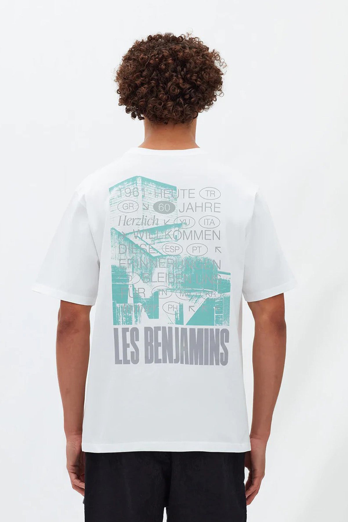 Les Benjamins Yuvarlak Yaka Logolu T-shirt-Libas Trendy Fashion Store