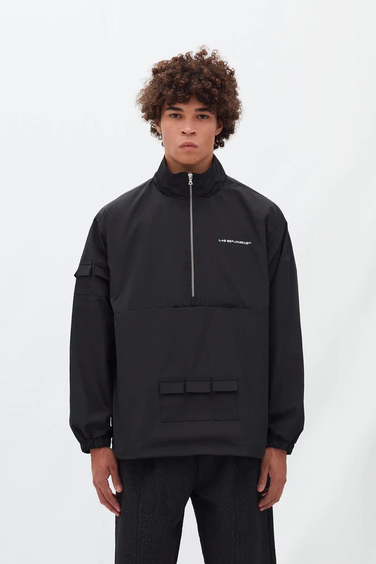 Les Benjamins Logolu Yarım Fermuarlı Anorak Ceket-Libas Trendy Fashion Store