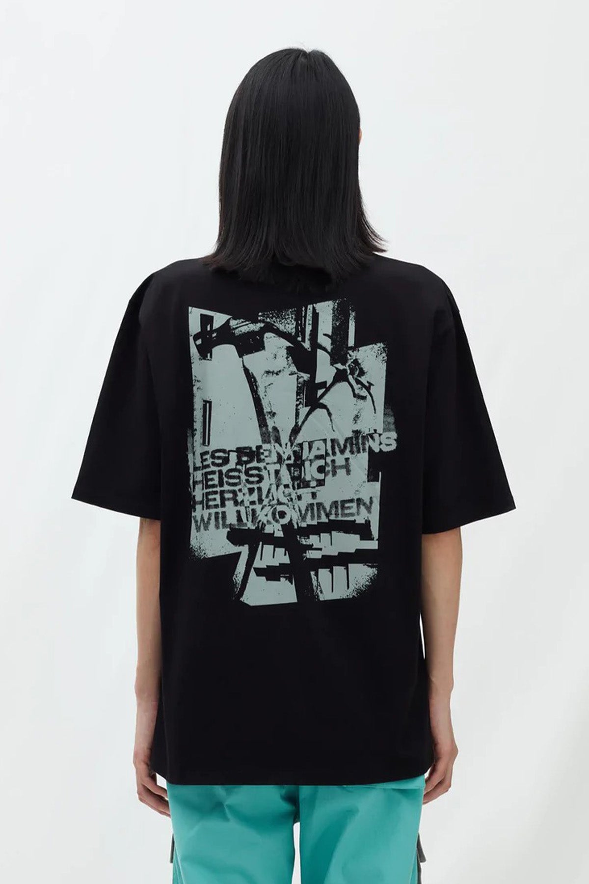 Les Benjamins Geniş Kesim Logolu T-shirt-Libas Trendy Fashion Store