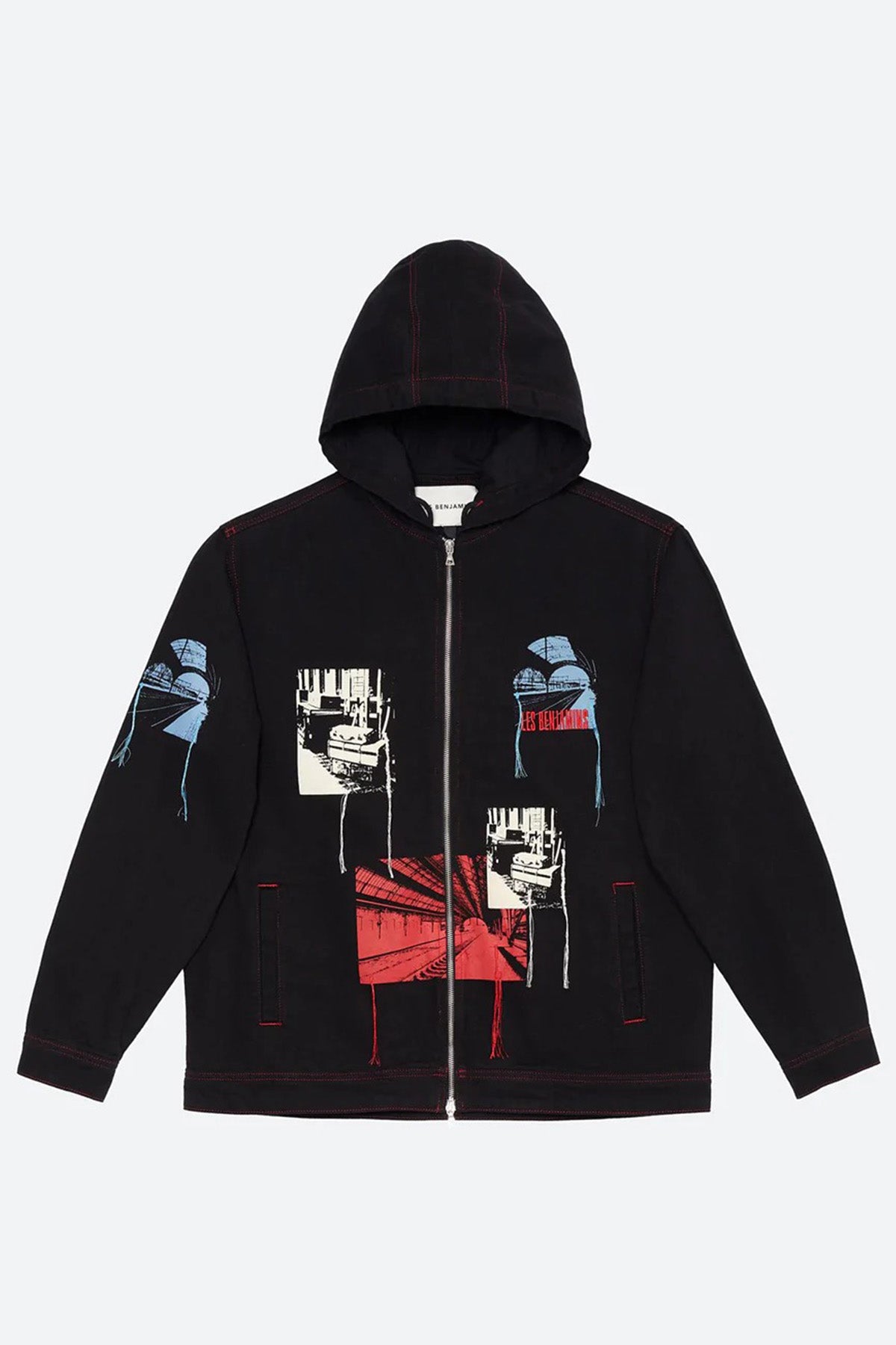 Les Benjamins Logolu Kapüşonlu Geniş Kesim Ceket-Libas Trendy Fashion Store