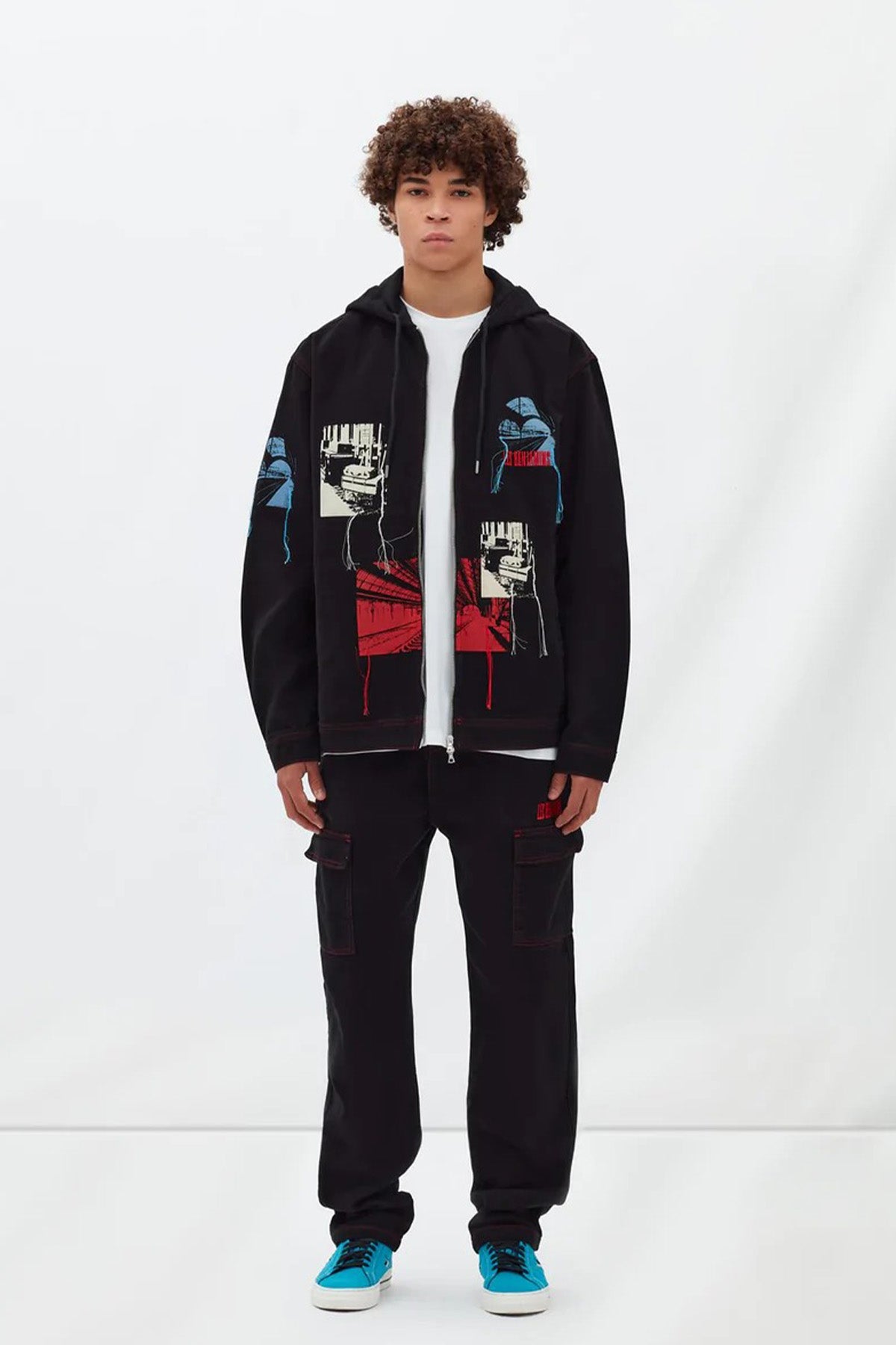 Les Benjamins Logolu Kapüşonlu Geniş Kesim Ceket-Libas Trendy Fashion Store