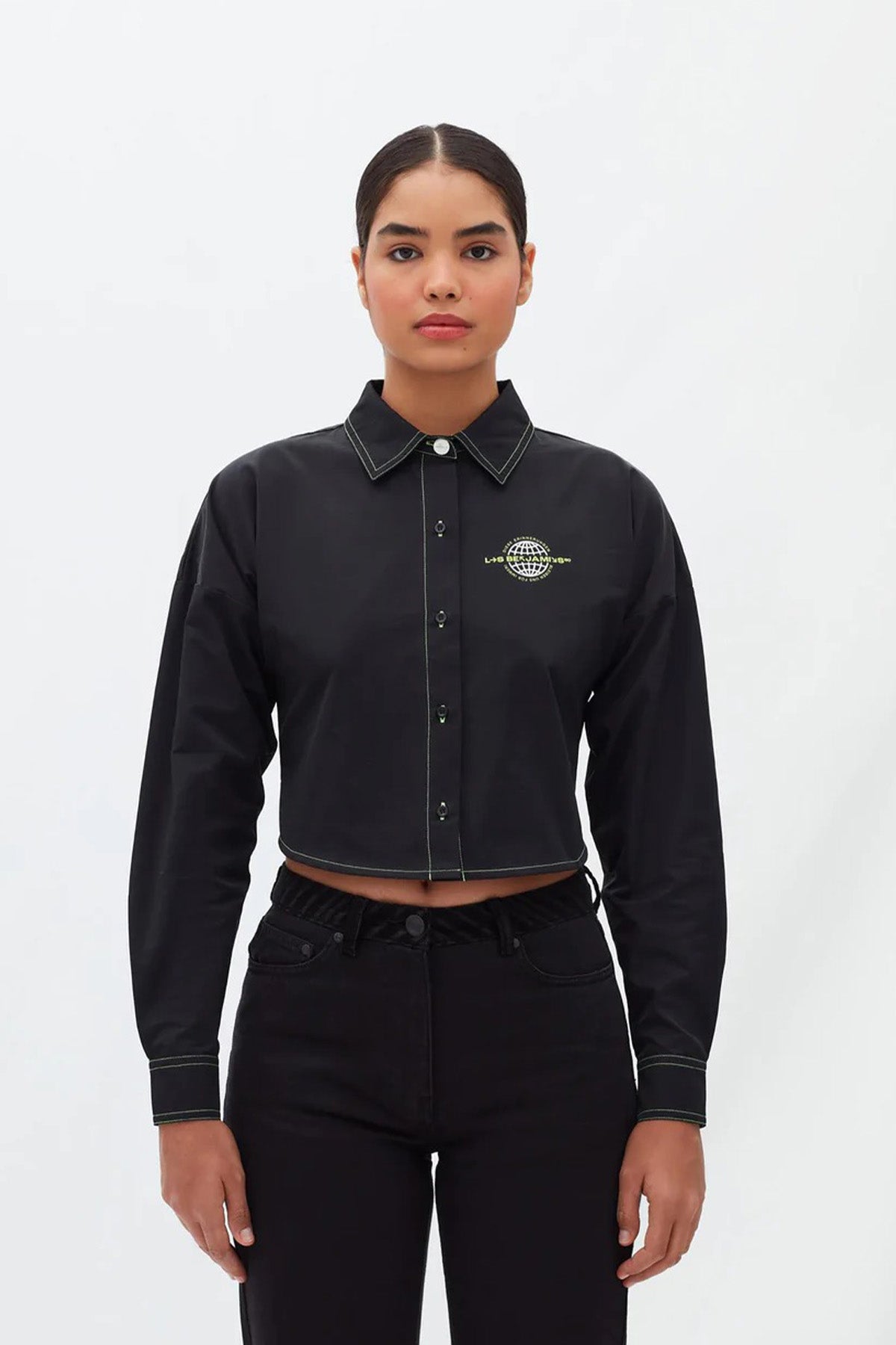 Les Benjamins Sırt Dekolteli Crop Gömlek-Libas Trendy Fashion Store