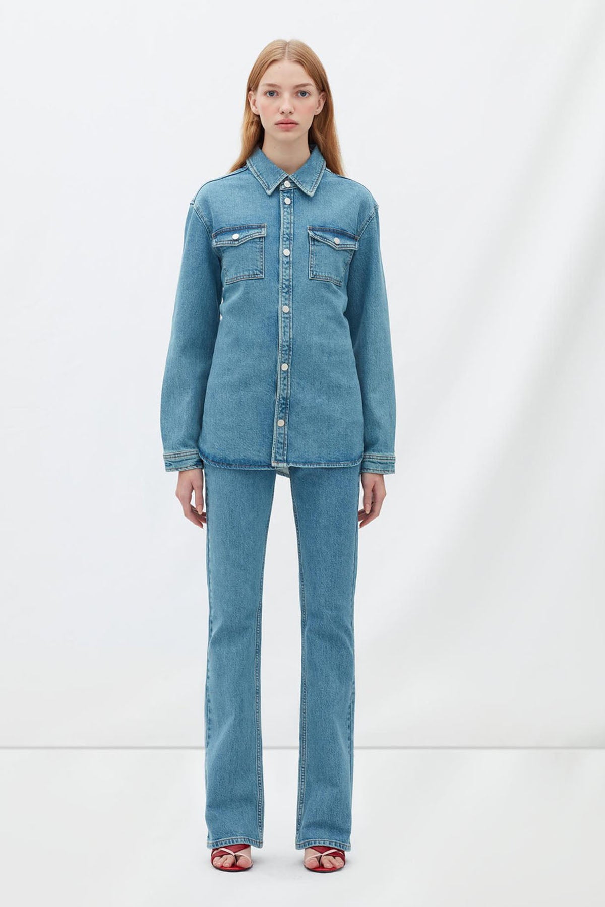 Les Benjamins Logolu Denim Gömlek-Libas Trendy Fashion Store